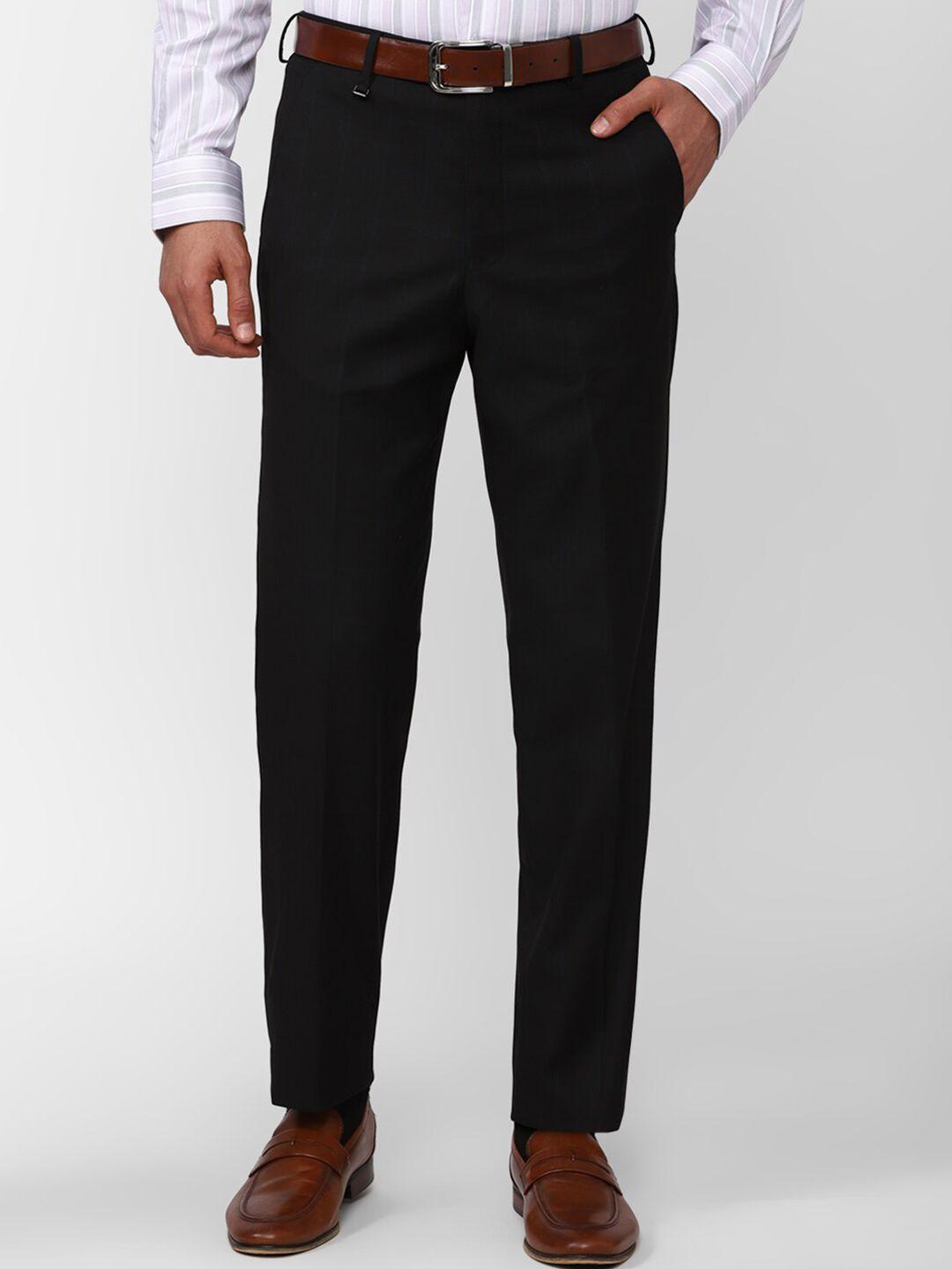 van-heusen-men-checked-mid-rise-formal-trousers