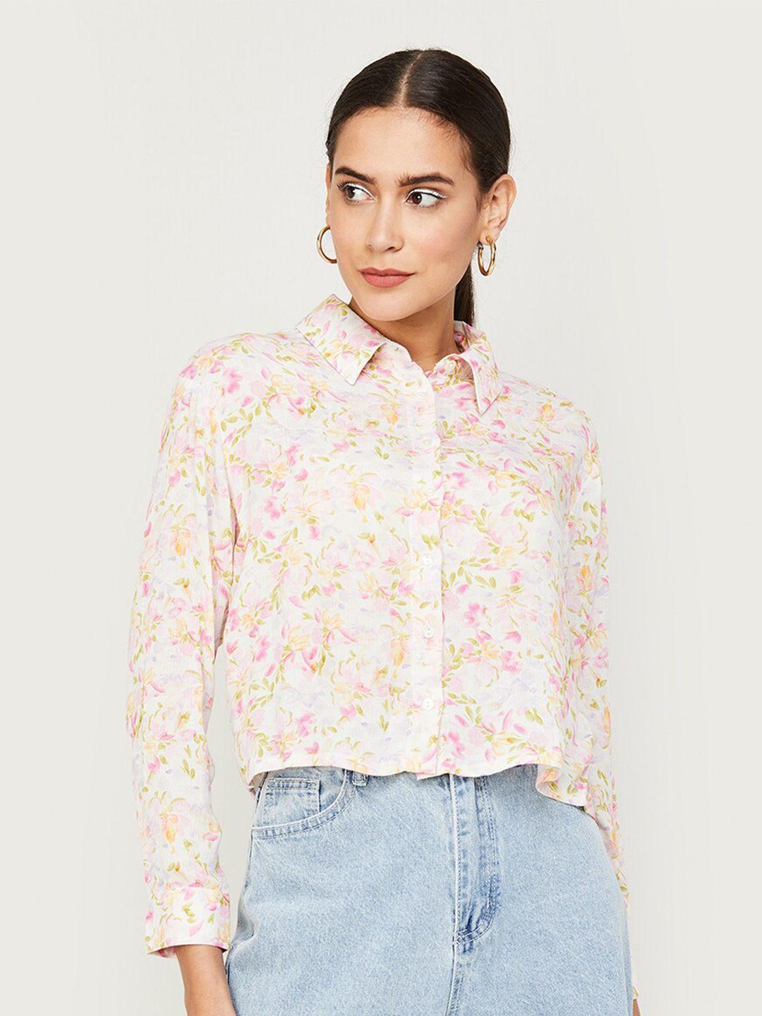 Ginger by Lifestyle Floral Printed Shirt Style Top