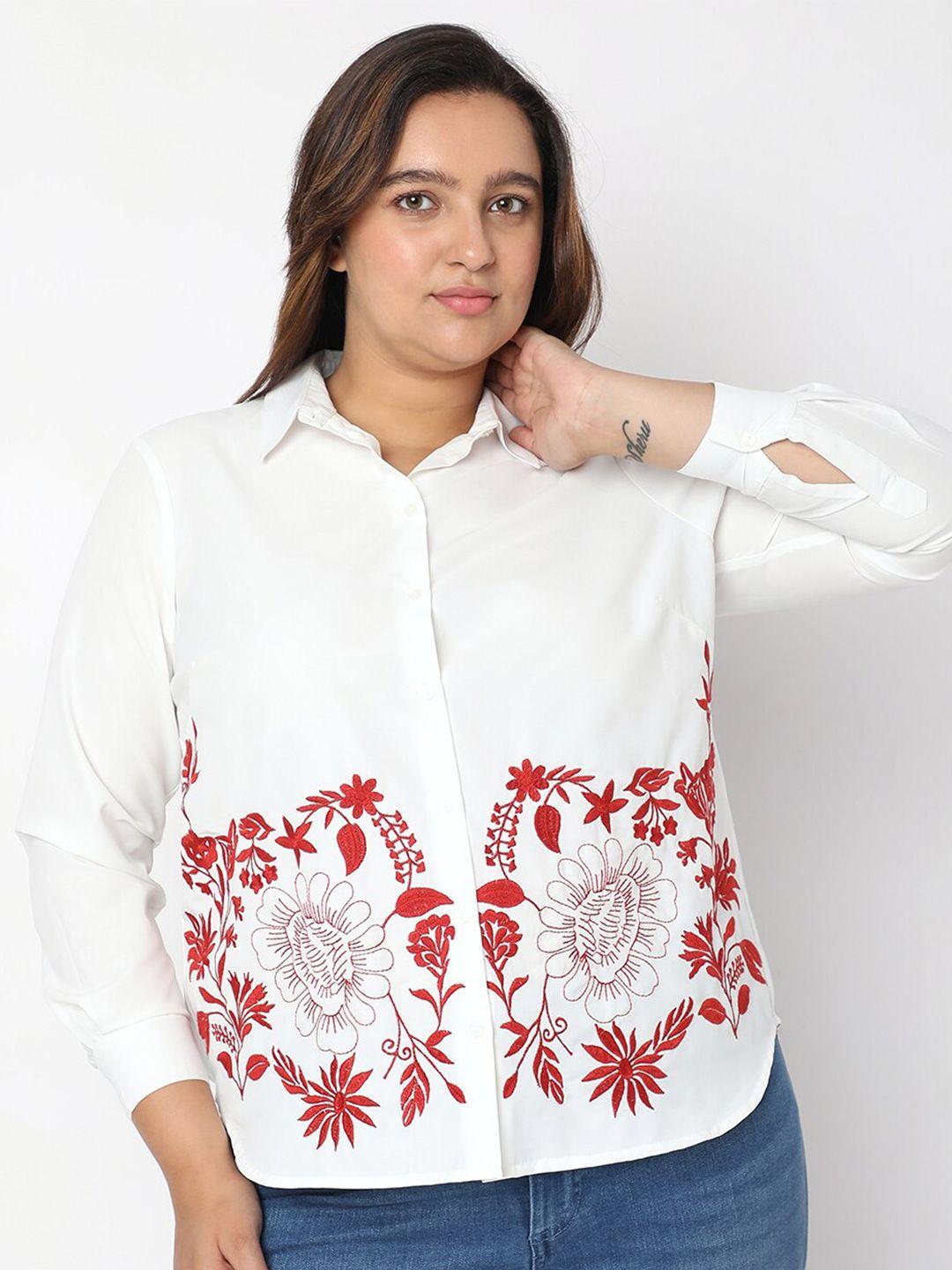 VERO MODA CURVE Floral Printed Casual Shirt