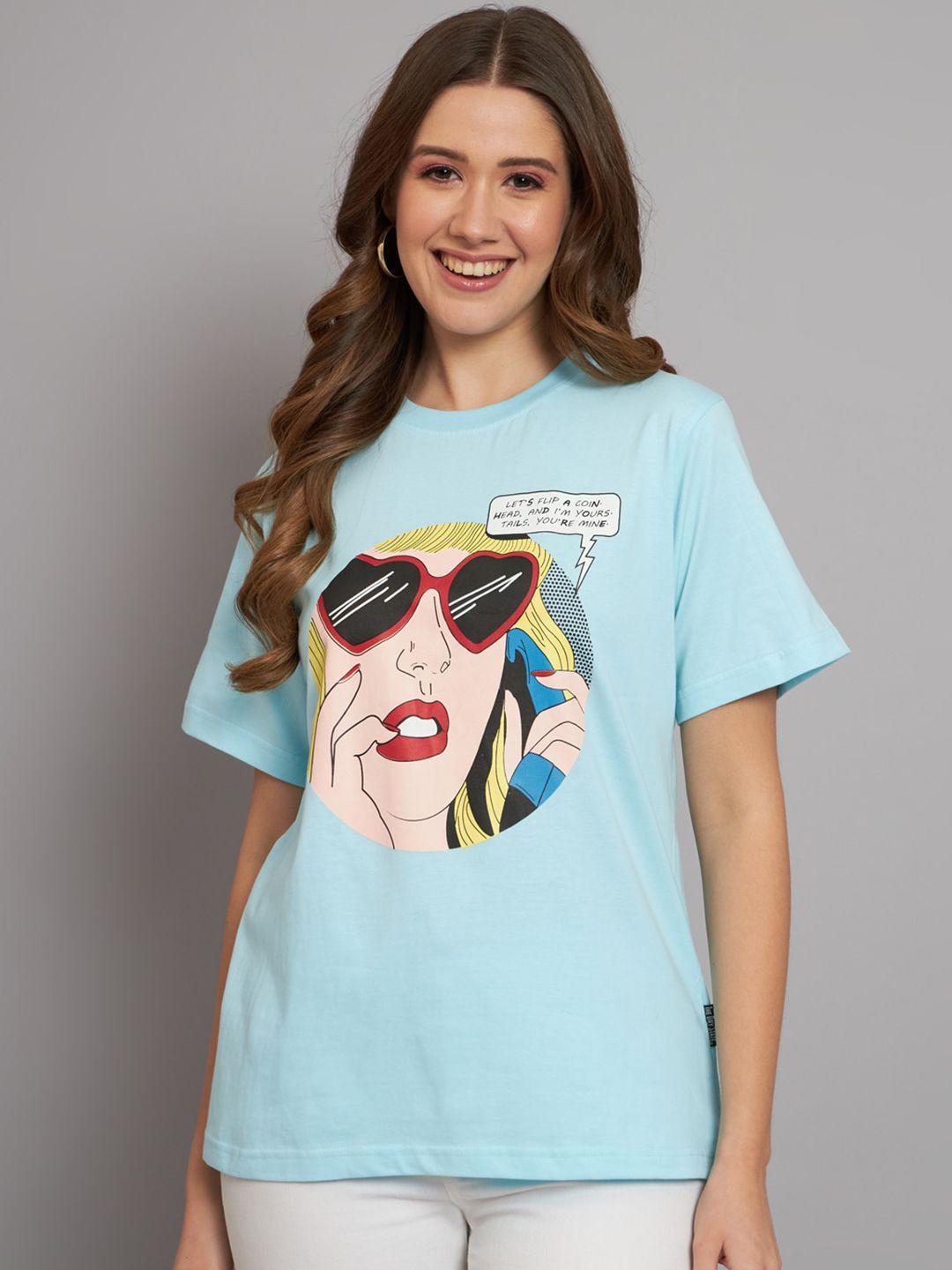 the-dry-state-turquoise-blue-&-red-colour-graphic-printed-cotton-loose-fit-t-shirt