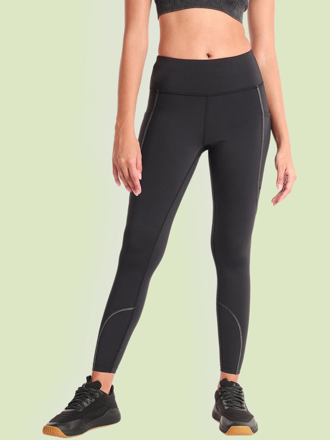 Cultsport Women Contrast Panel High-Rise Breathable Running Tights