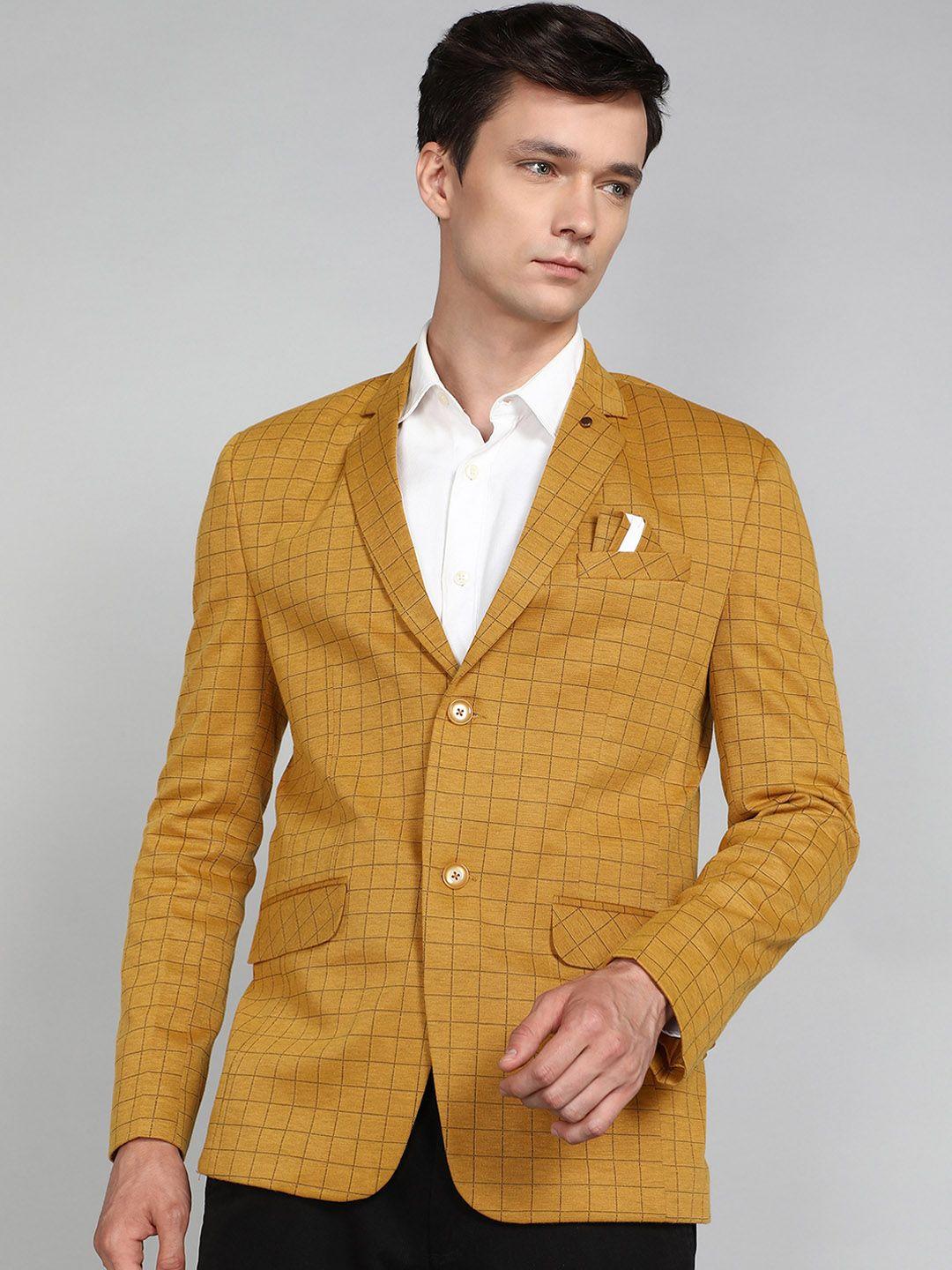Avaeta Checked Notched Lapel Double-Breasted Blazers