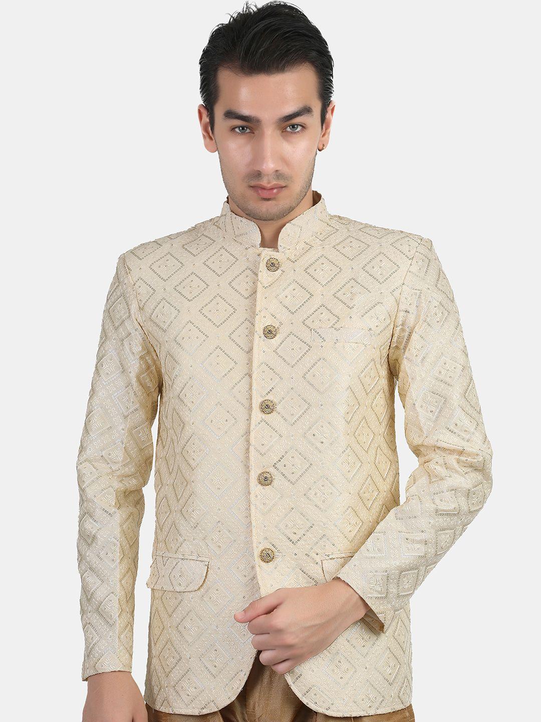 Avaeta Embroidered Silk Bandhgala Blazer