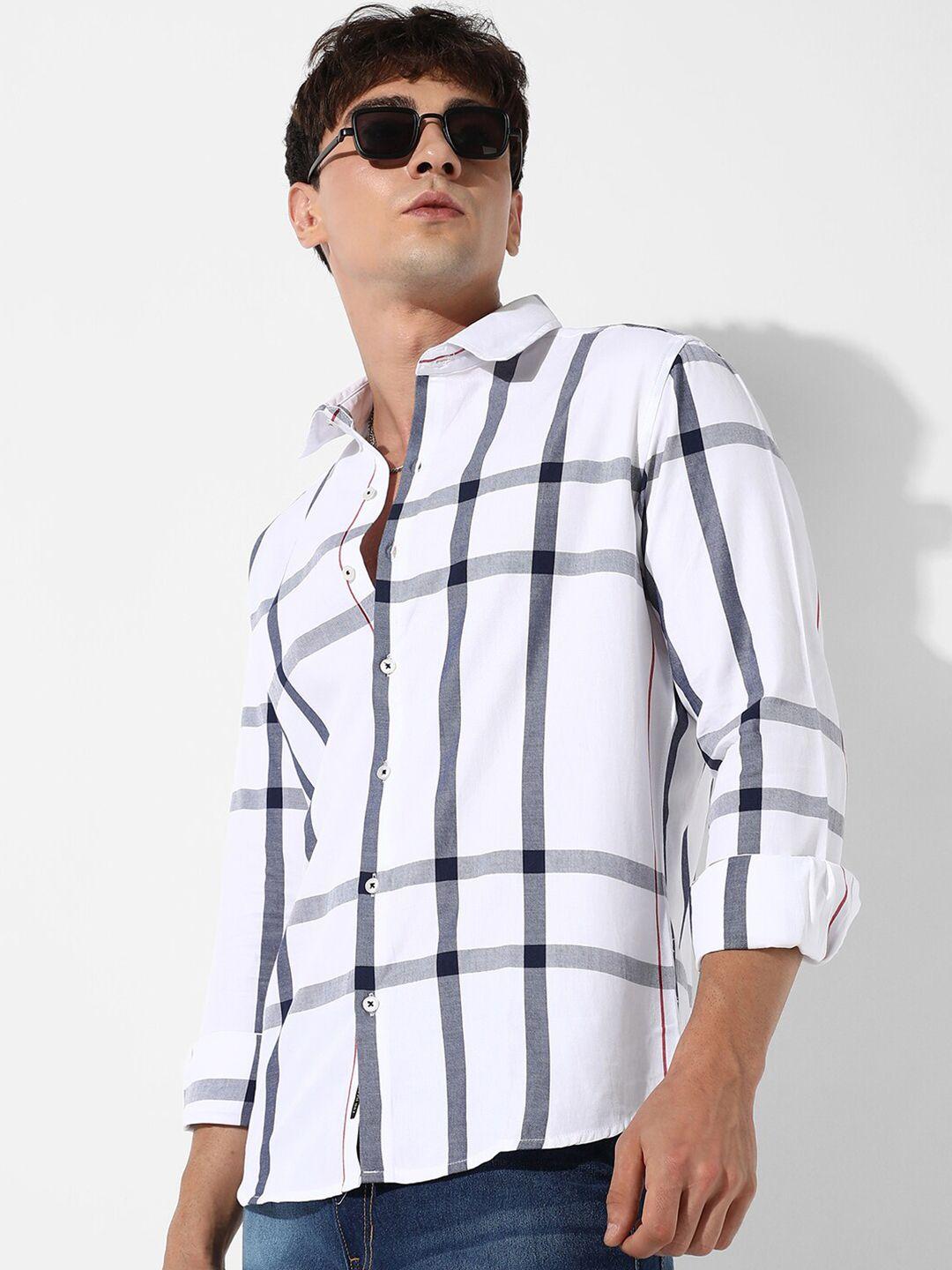 Campus Sutra Classic Striped Cotton Casual Shirt