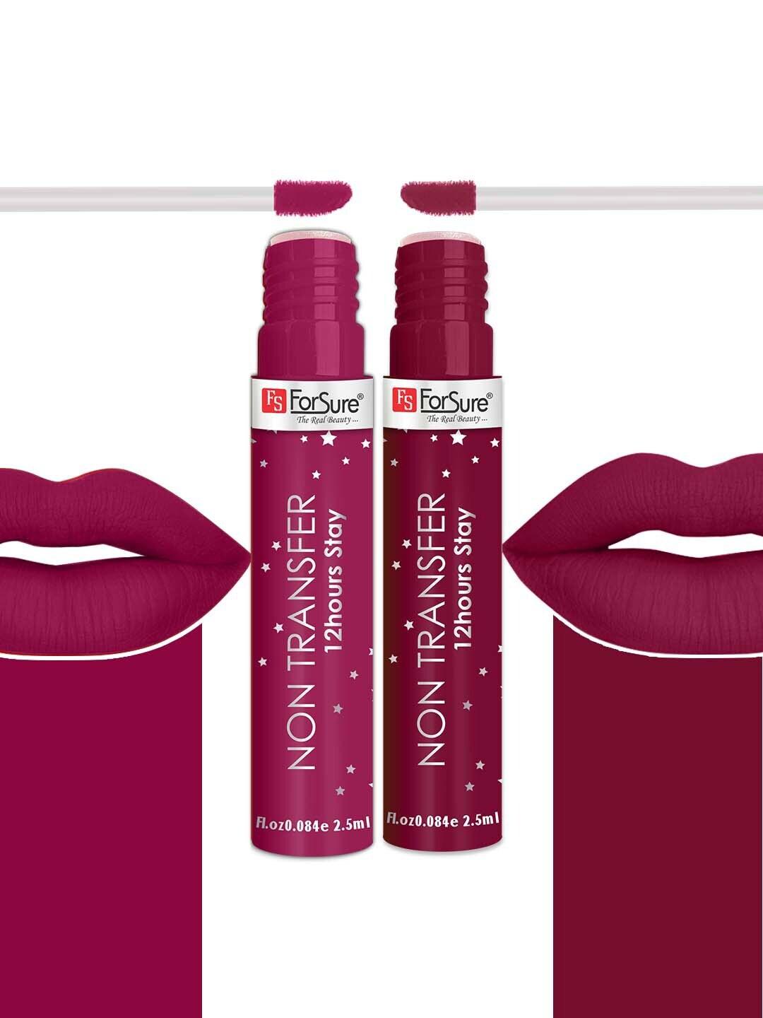 ForSure Stay Matte Set Of 2 Non-Transfer Waterproof  Liquid Lipsticks-2.5ml Each-102-110