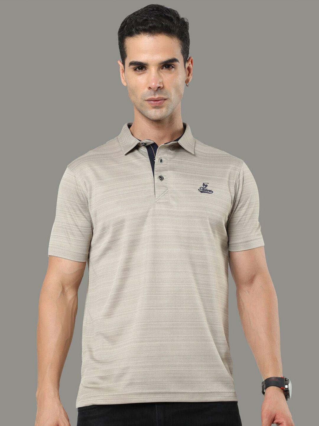 STELLERS Striped Polo Collar T-shirt