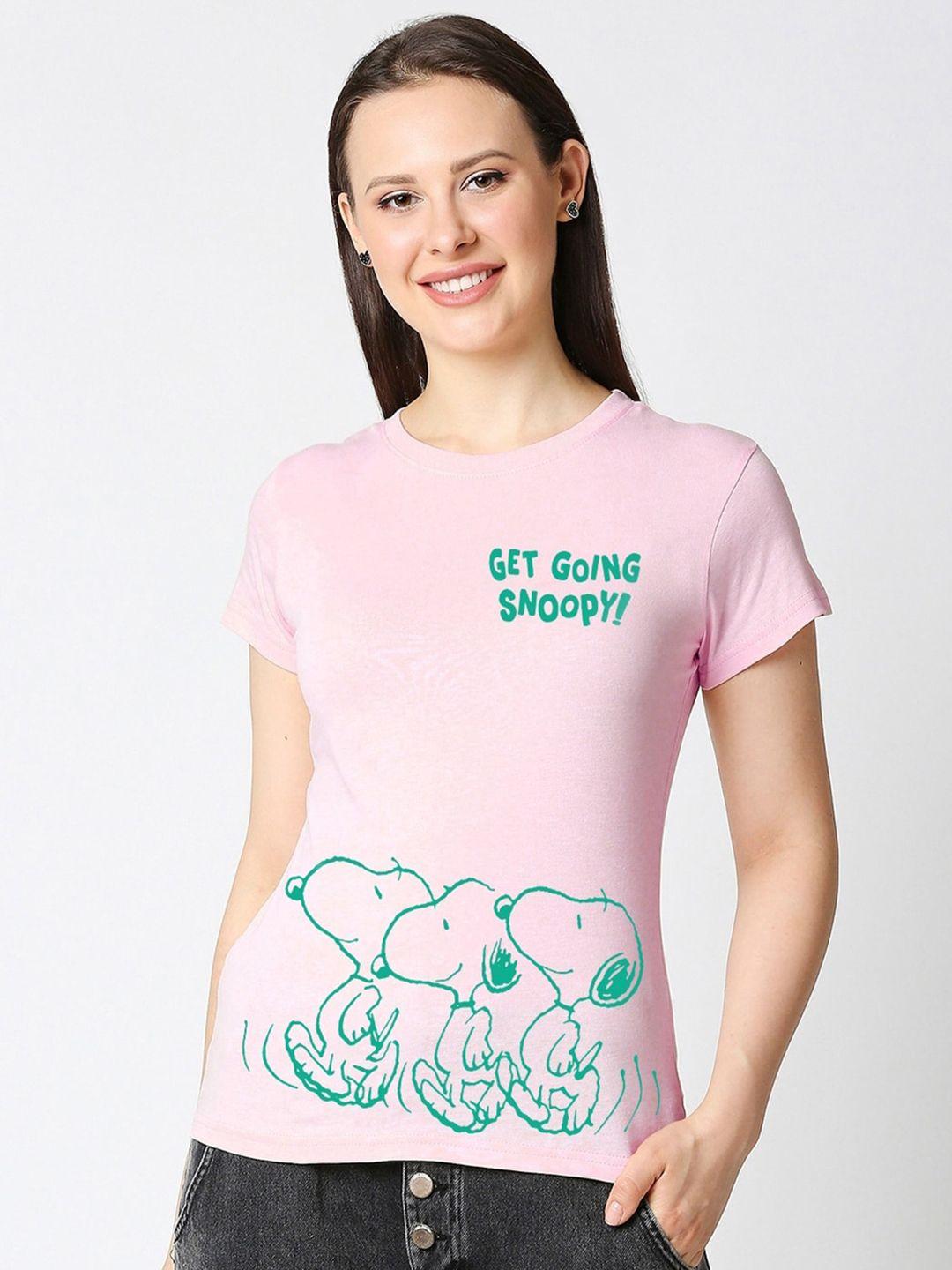 bewakoof-get-going-snoopy-graphic-&-typography-printed-t-shirt