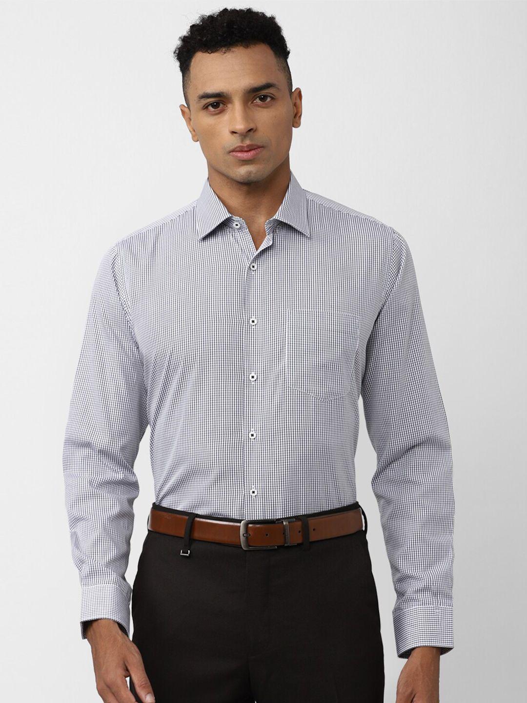 van-heusen-slim-fit-grid-tattersall-checked-pure-cotton-formal-shirt