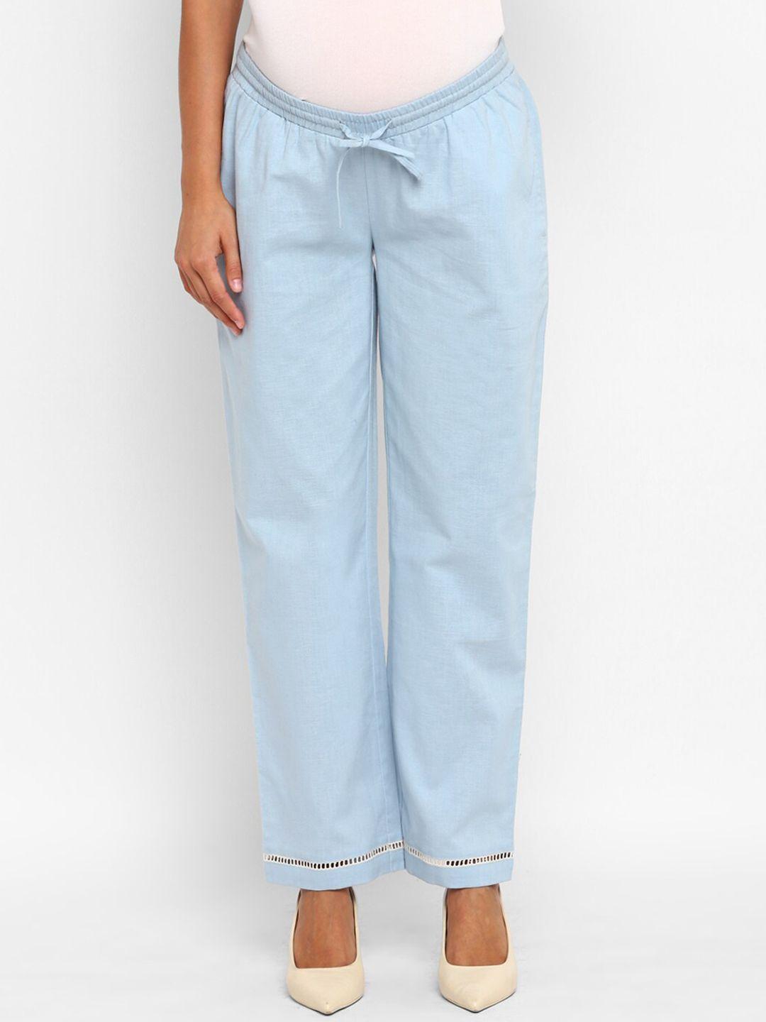 momsoon-maternity-mid-rise-straight-fit-plain-linen-maternity-trousers