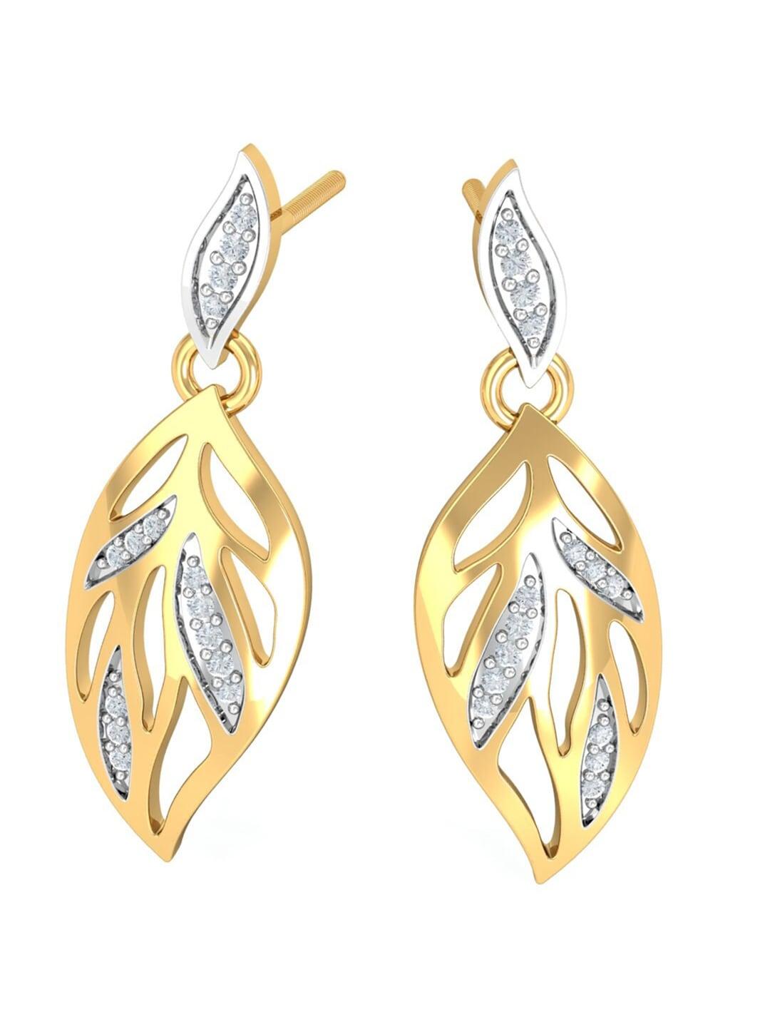 KUBERBOX 18KT Gold Diamond Earrings- 3.02gm