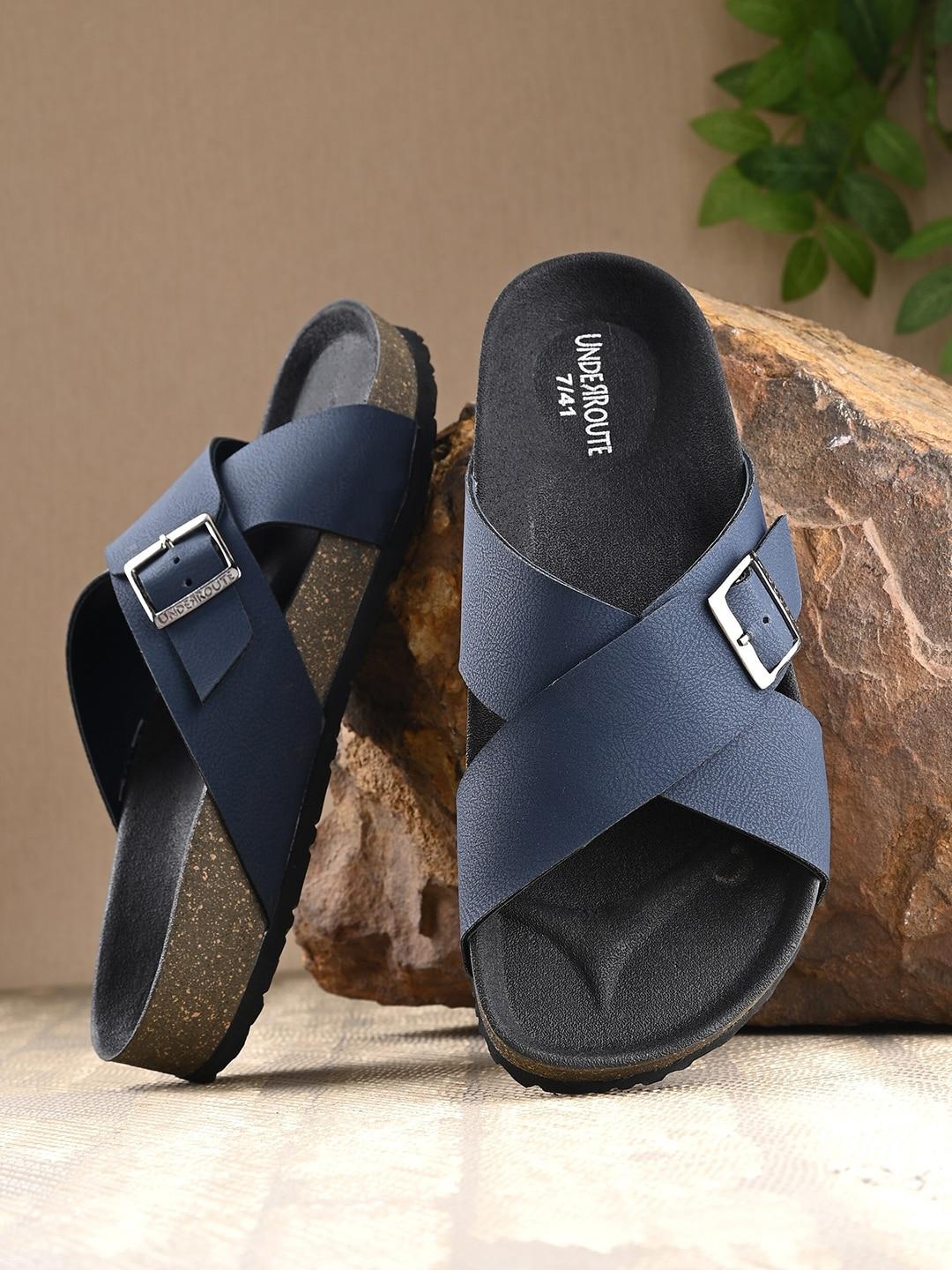 underroute-men-cross-strap-comfort-sandals-with-buckle-detail