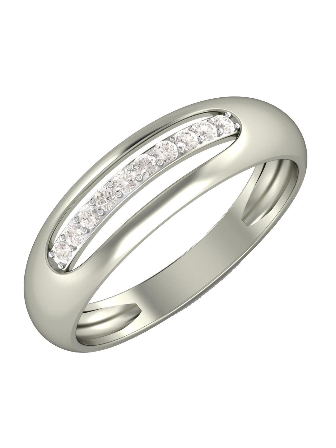 KUBERBOX Elongated Eliteness 18KT Gold Diamond Studded Ring - 2.79 gm
