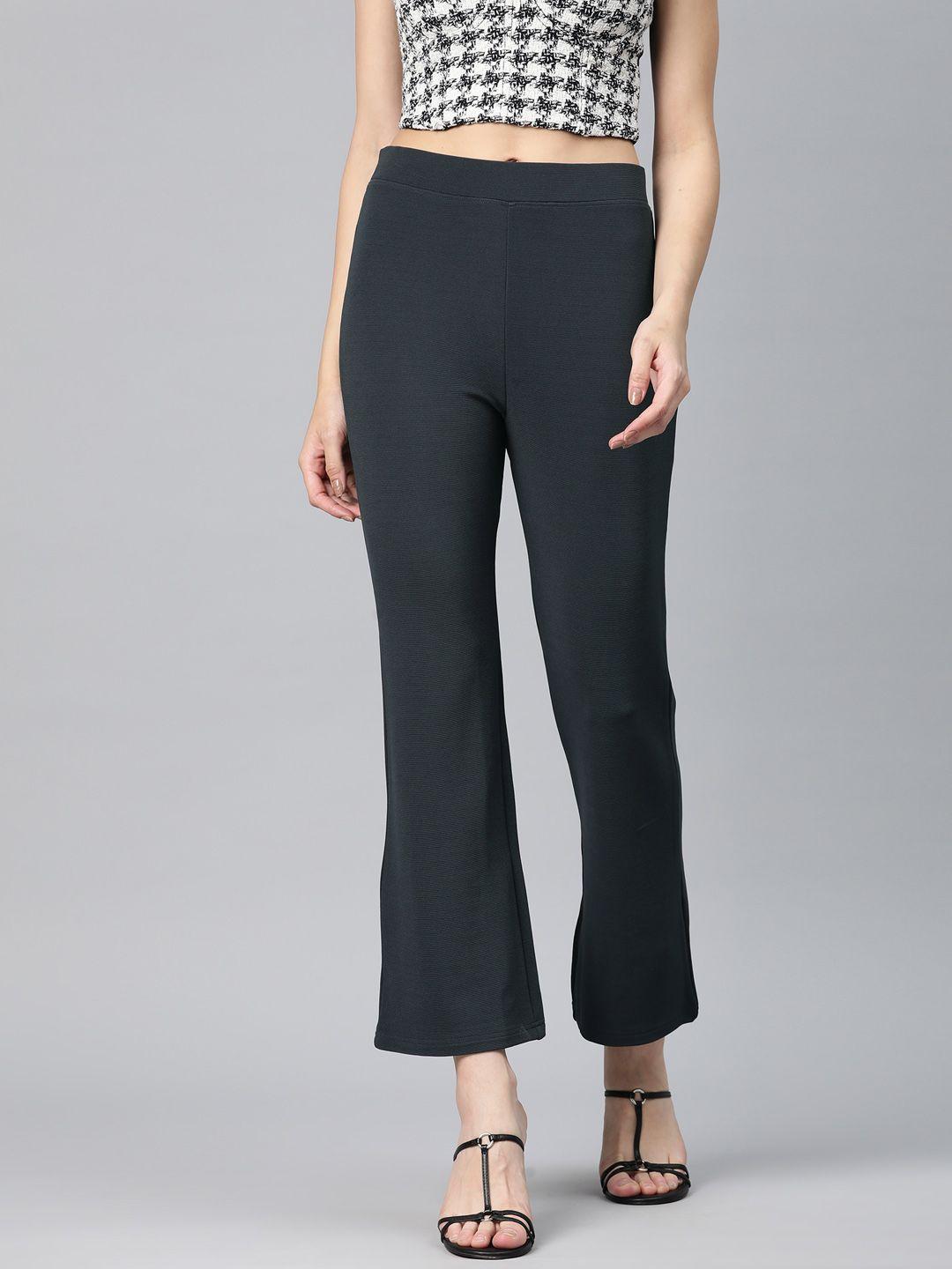 popnetic-women-slim-fit-high-rise-bootcut-trousers