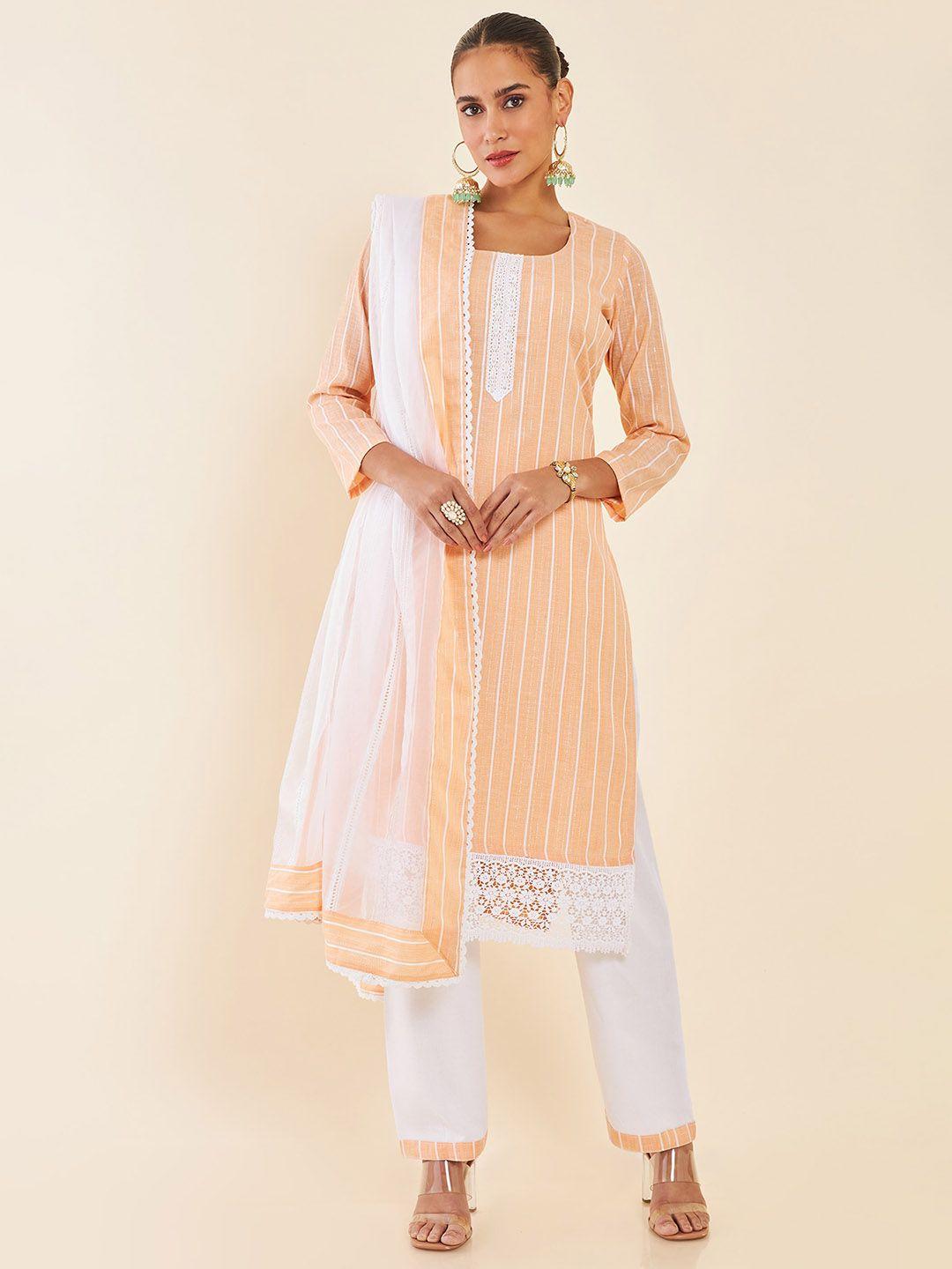 Soch Embellished Pure Cotton Unstitched Dress Material
