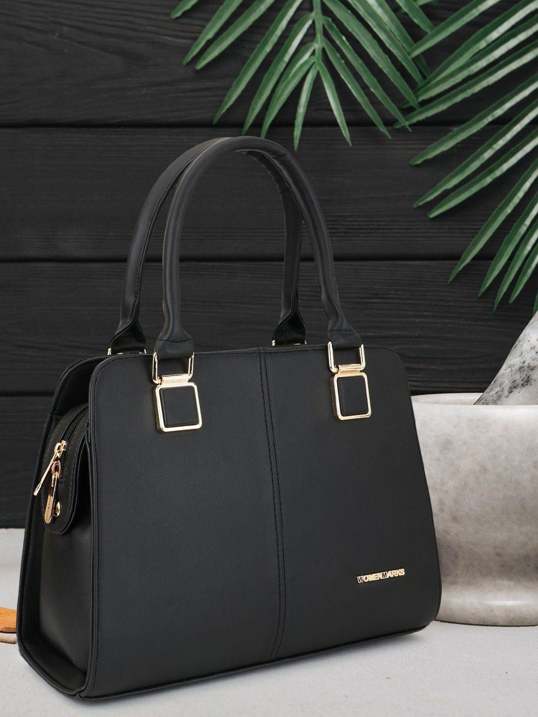 women-marks-black-pu-structured-handheld-bag