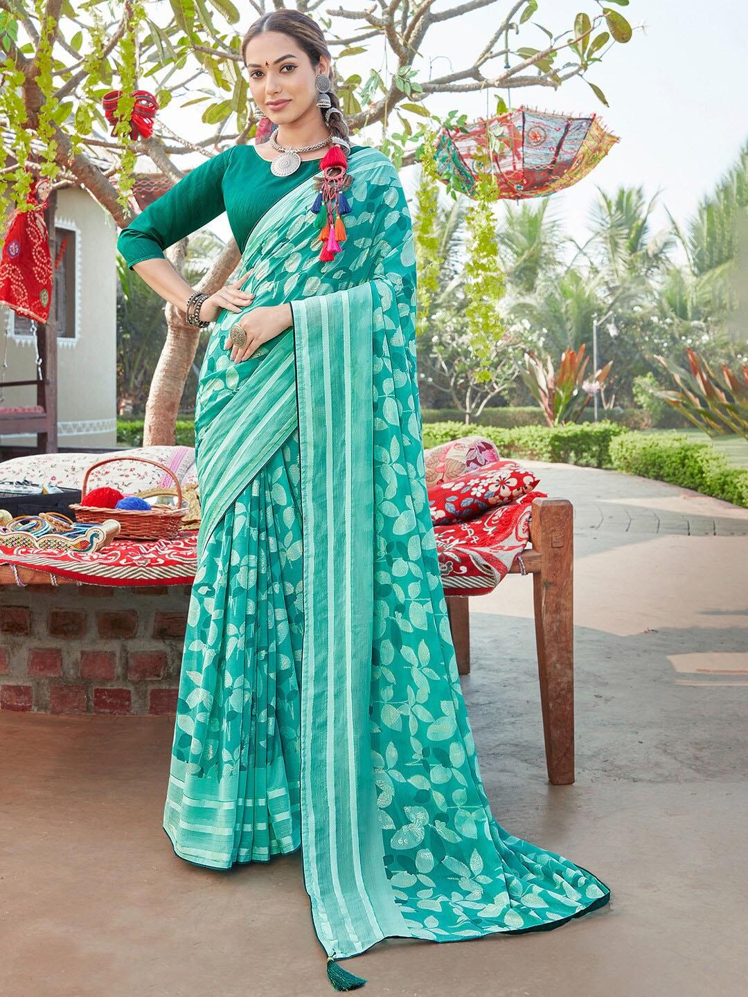 saree-mall-floral-printed-pure-chiffon-block-print-saree