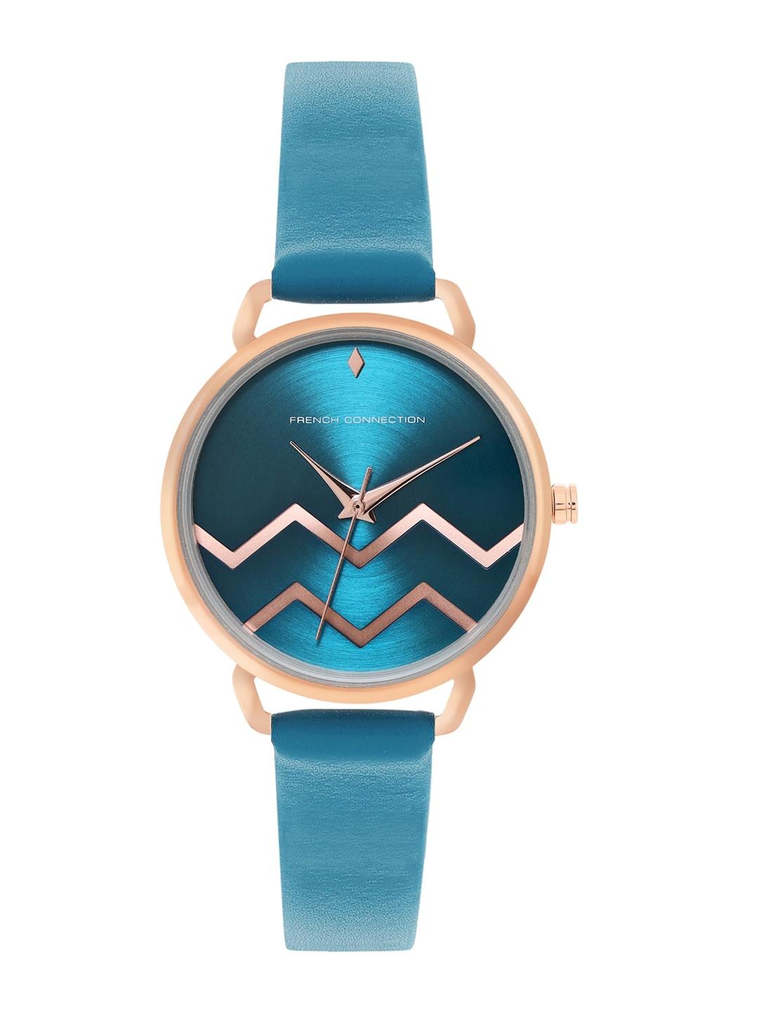 French Connection Women Printed Dial & Leather Straps Analogue Watch FCN00088C