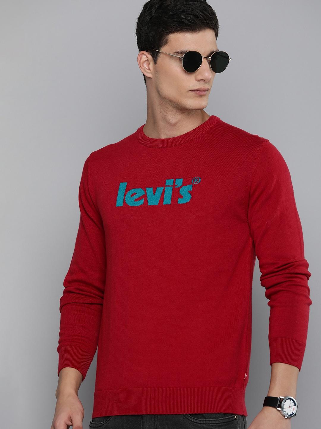 Levis Pure Cotton Brand Logo Printed Casual Pullover Sweater