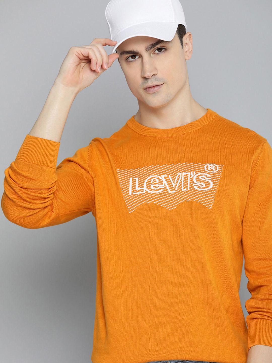 Levis Pure Cotton Brand Logo Printed Pullover Sweaters