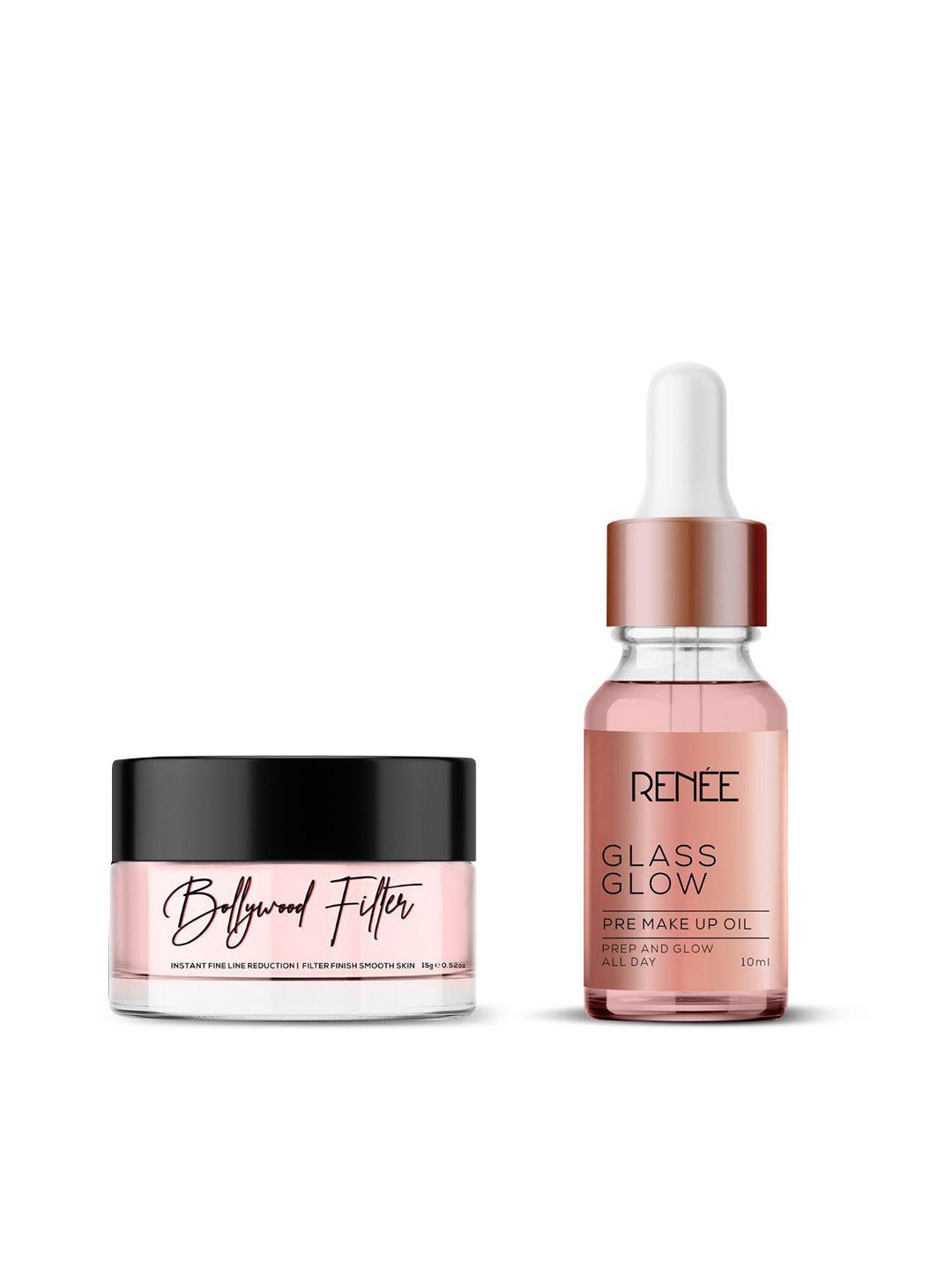 renee-set-of-bollywood-filter-15g-&-glass-glow-pre-makeup-oil-10ml