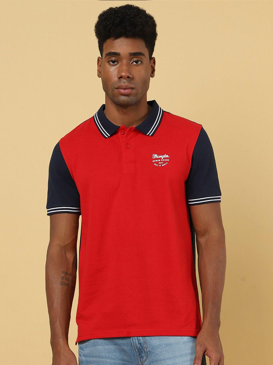 wrangler-colourblocked-polo-collar-cotton-t-shirt