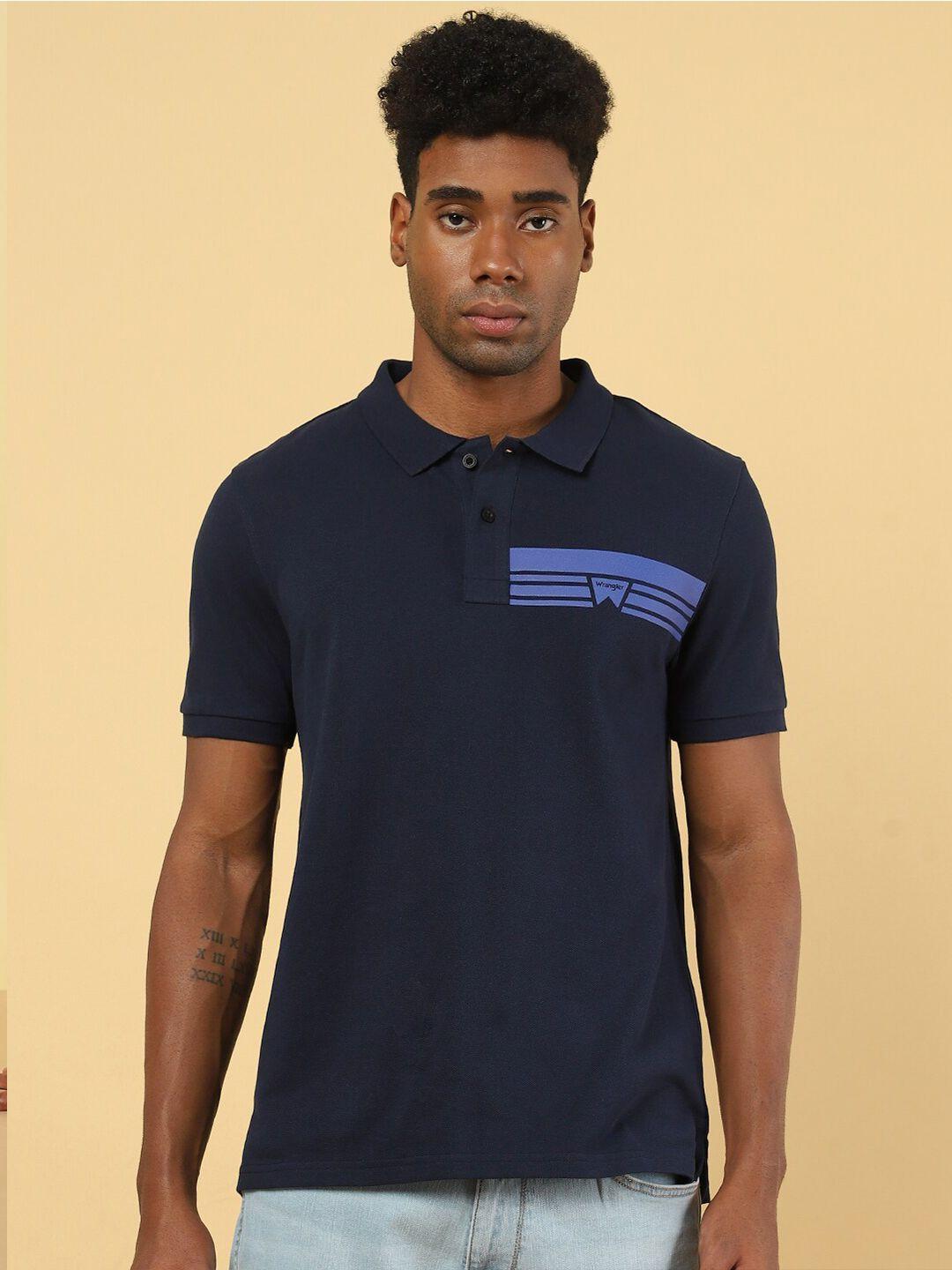 Wrangler Graphic Printed Polo Collar Pure Cotton T-shirt