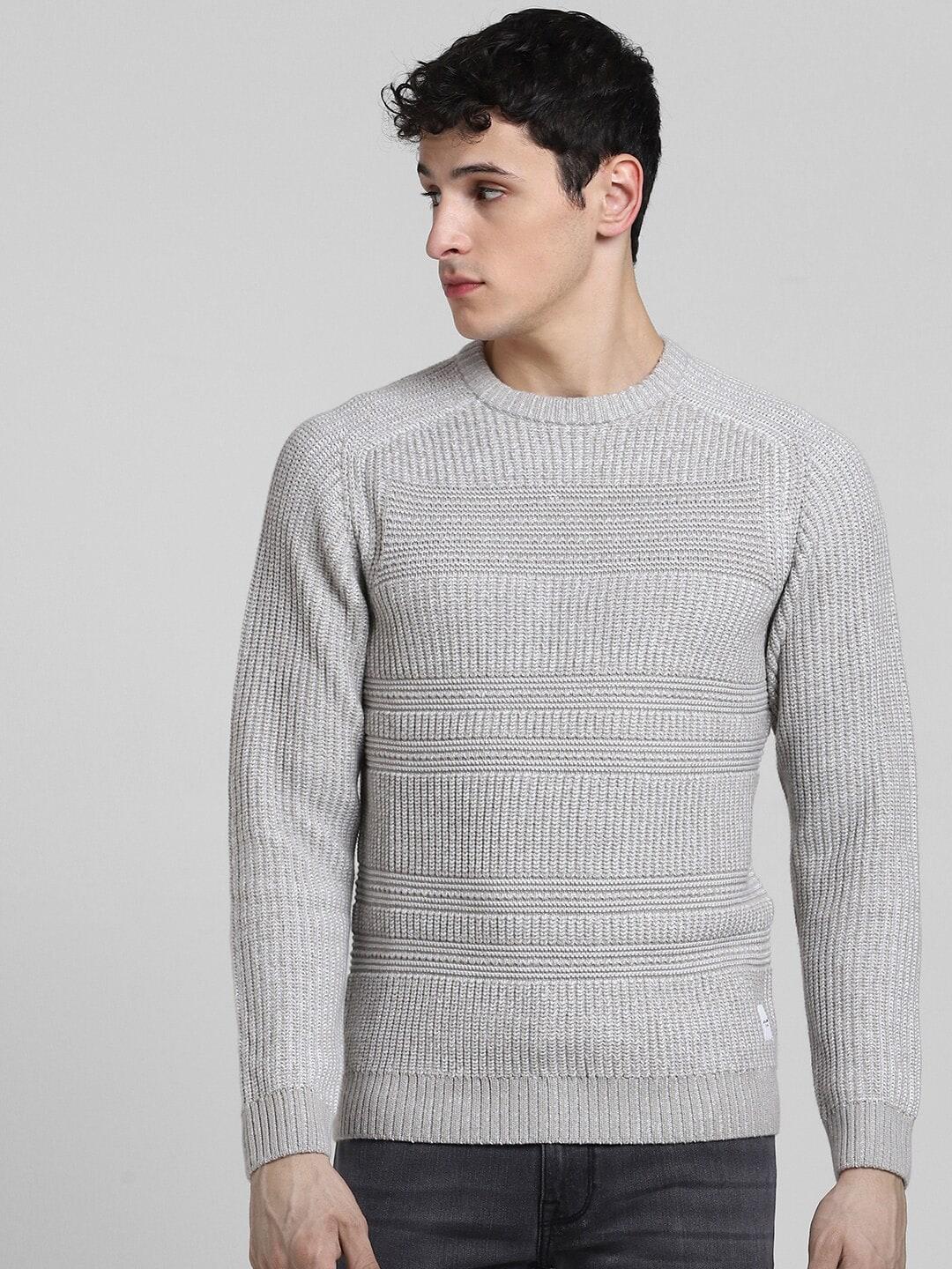 Jack & Jones Cable Knit Cotton Pullover Sweaters