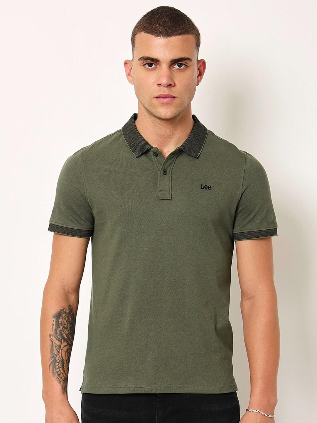 Lee Polo Collar Pure Cotton Slim Fit T-shirt