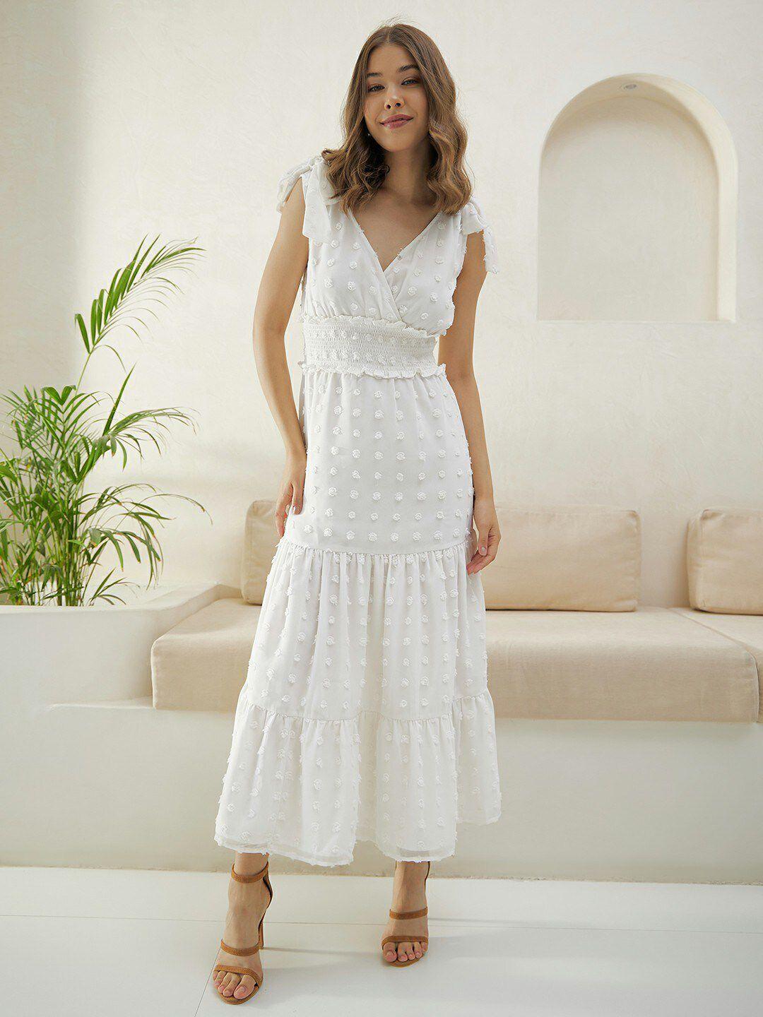 berrylush-white-self-design-v-neck-smocked-maxi-dress