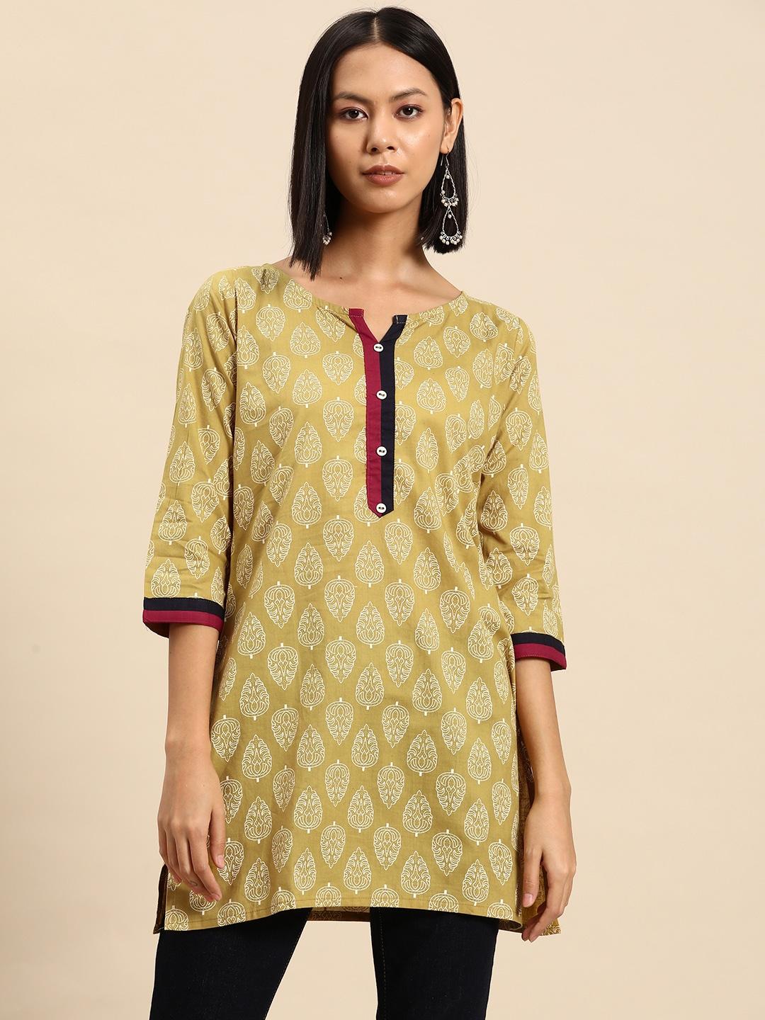 all about you Geometric Printed Pure Cotton Kurti