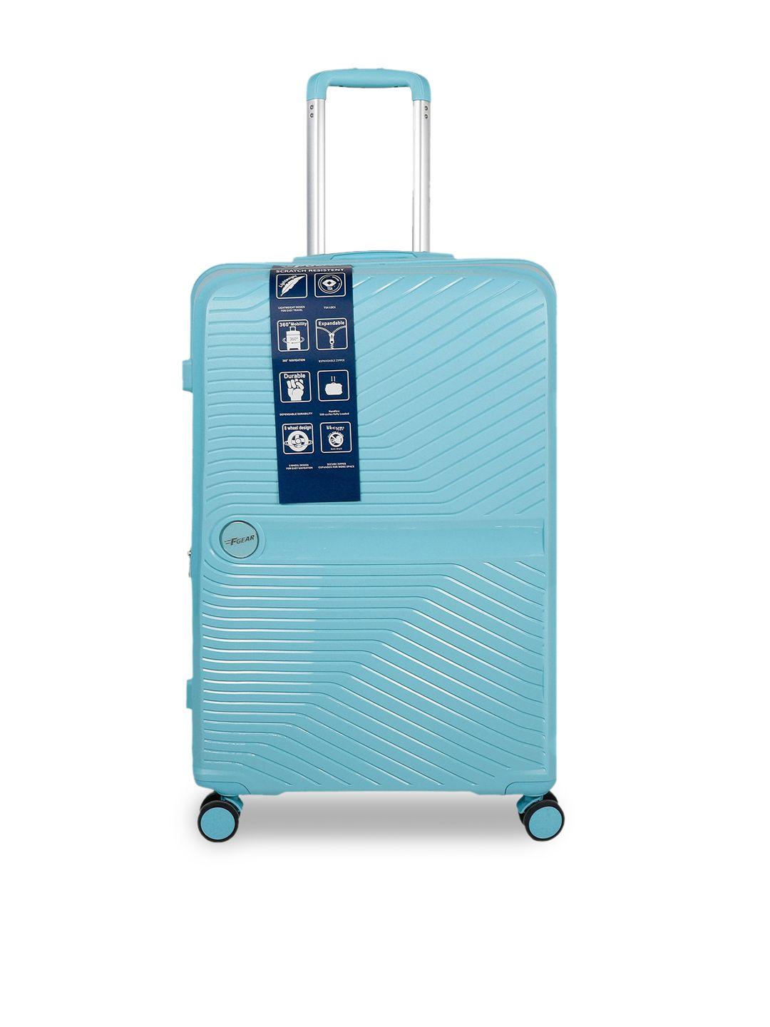 F Gear Textured Medium Trolley Suitcase