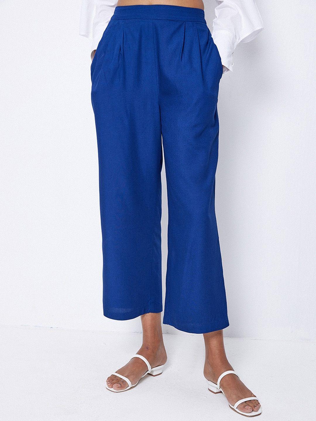 ancestry-women-navy-blue-pleated-culottes-trousers
