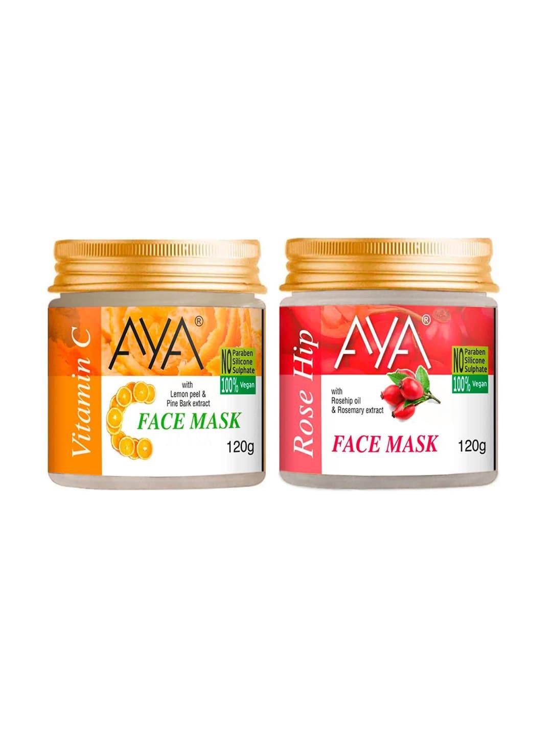 AYA Set Of 2 Vitamin C & Rosehip Face Mask - 120g Each