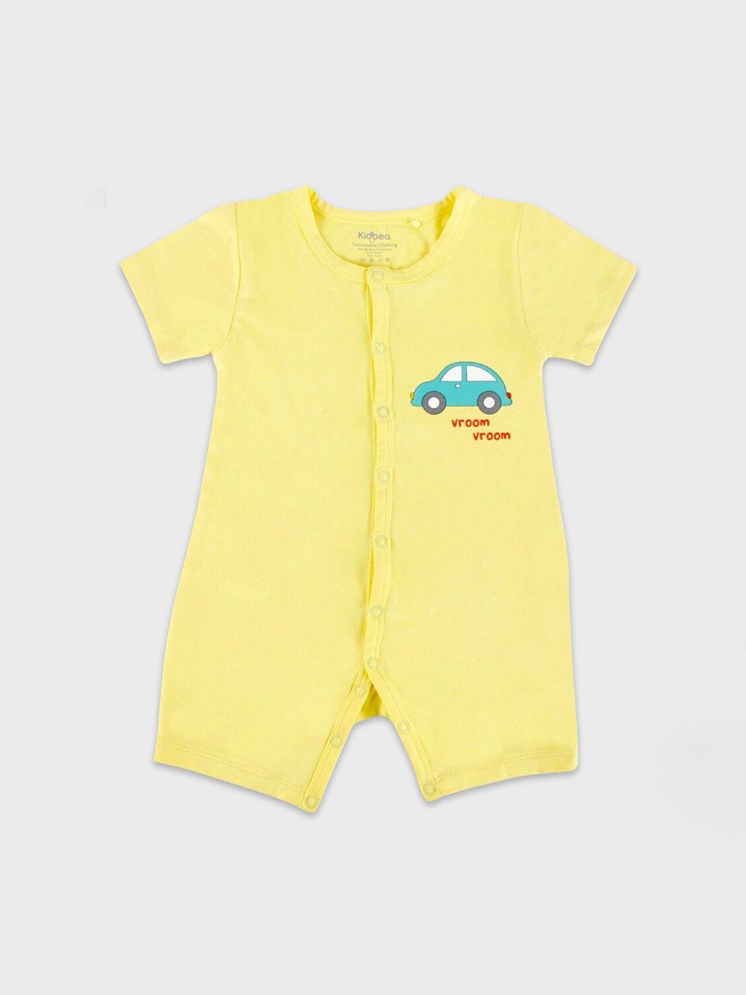kidbea-infants-printed-short-sleeve-pure-bamboo-cotton-rompers