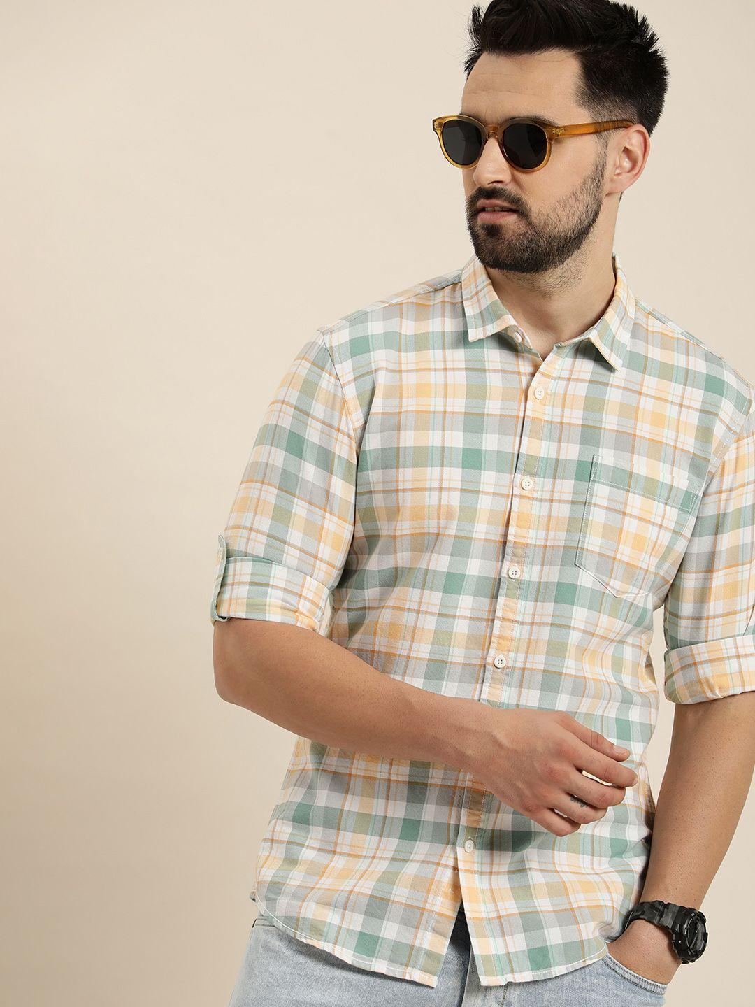 moda-rapido-men-slim-fit-opaque-checked-casual-shirt