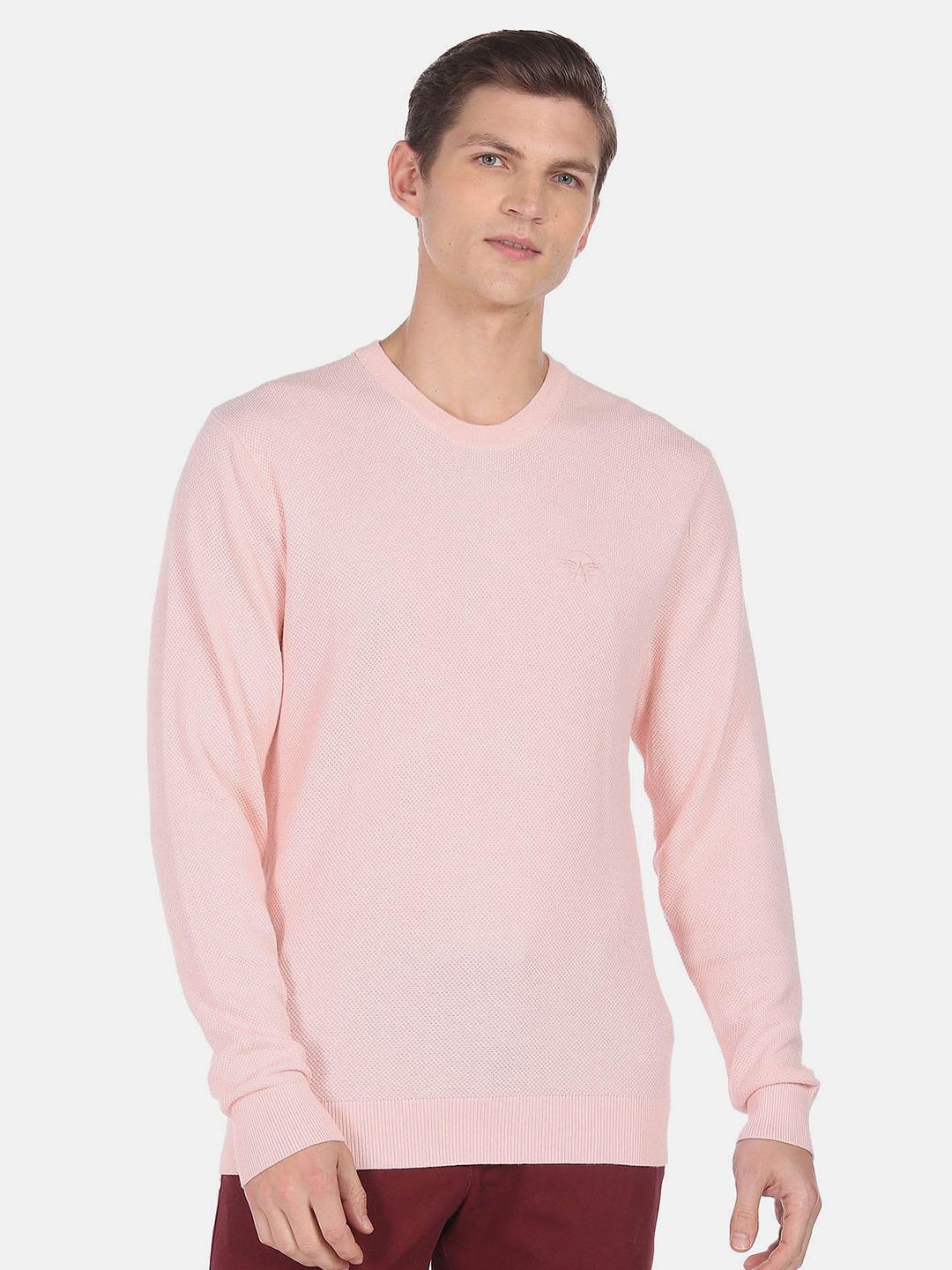 Arrow Long Sleeves Cotton Cashmere Pullover