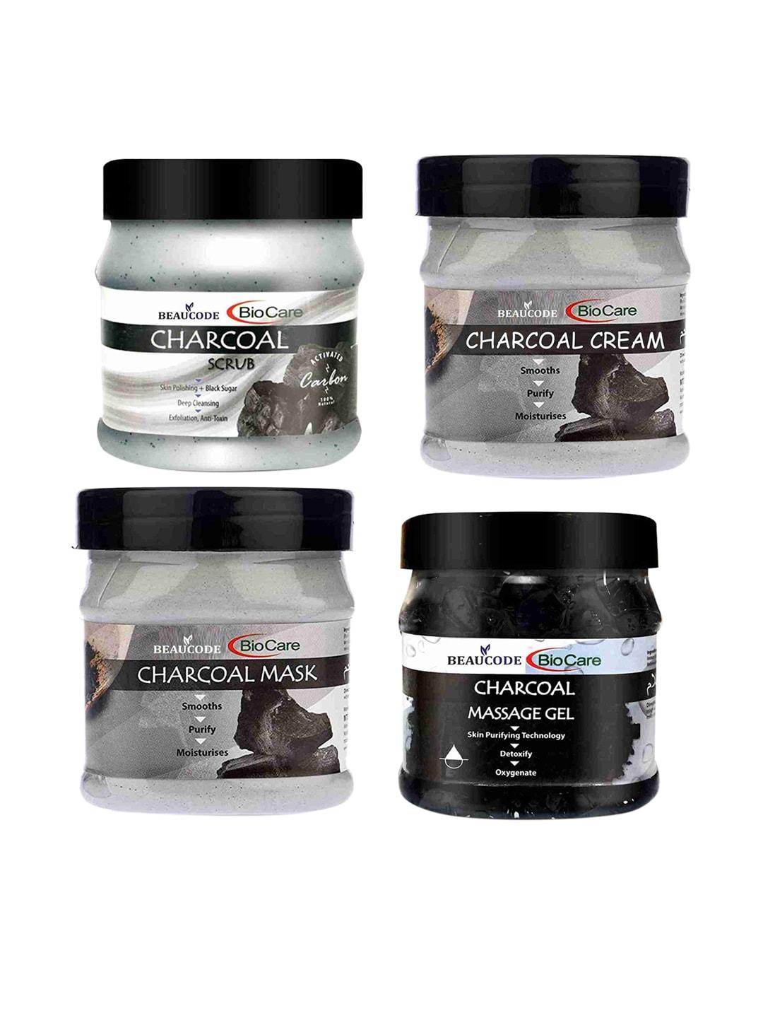 BEAUCODE BIOCARE Charcoal Four Steps Facial Kit - 250 ml each