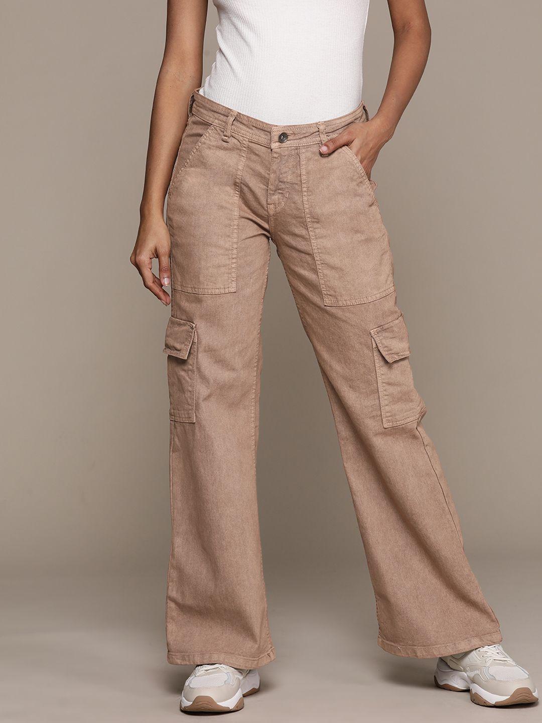 The Roadster Lifestyle Co. Women Cargo Fit Stretchable Jeans