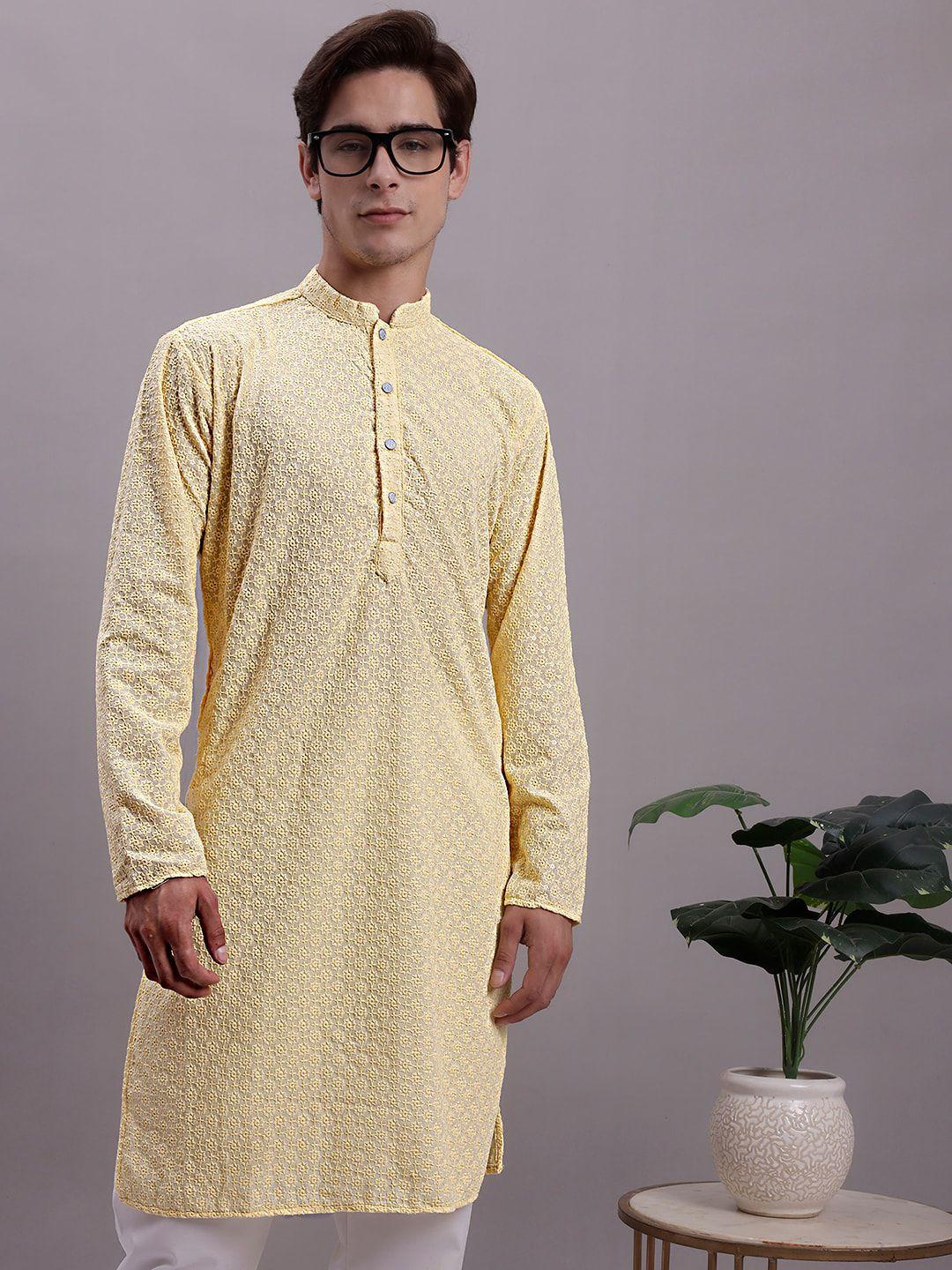 jompers-ethnic-thread-work-mandarin-collar-pure-cotton-straight-kurta
