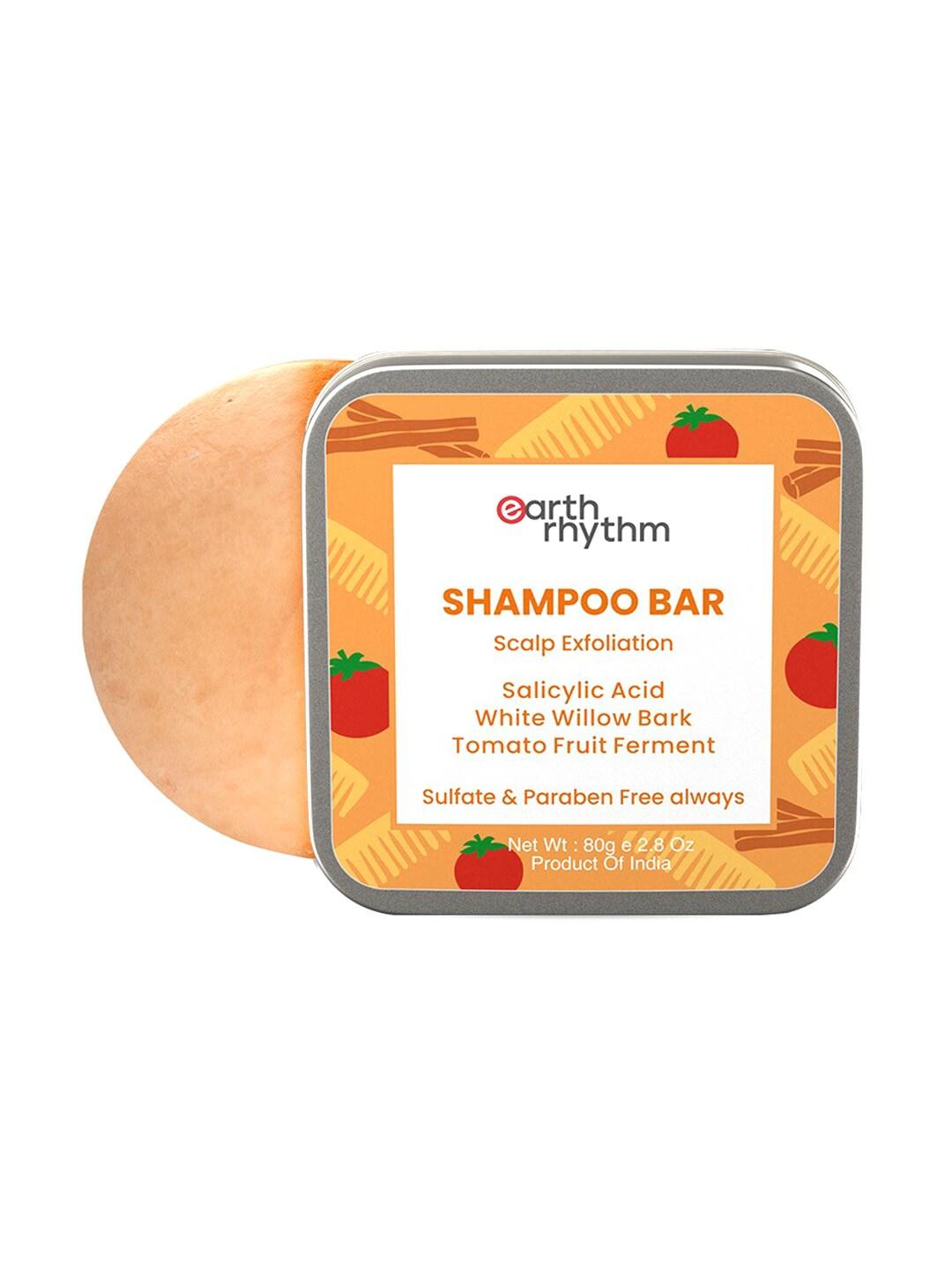 Earth Rhythm Exfoliating Shampoo Bar With 2% Salicylic Acid & White Willow Bark - 80gm