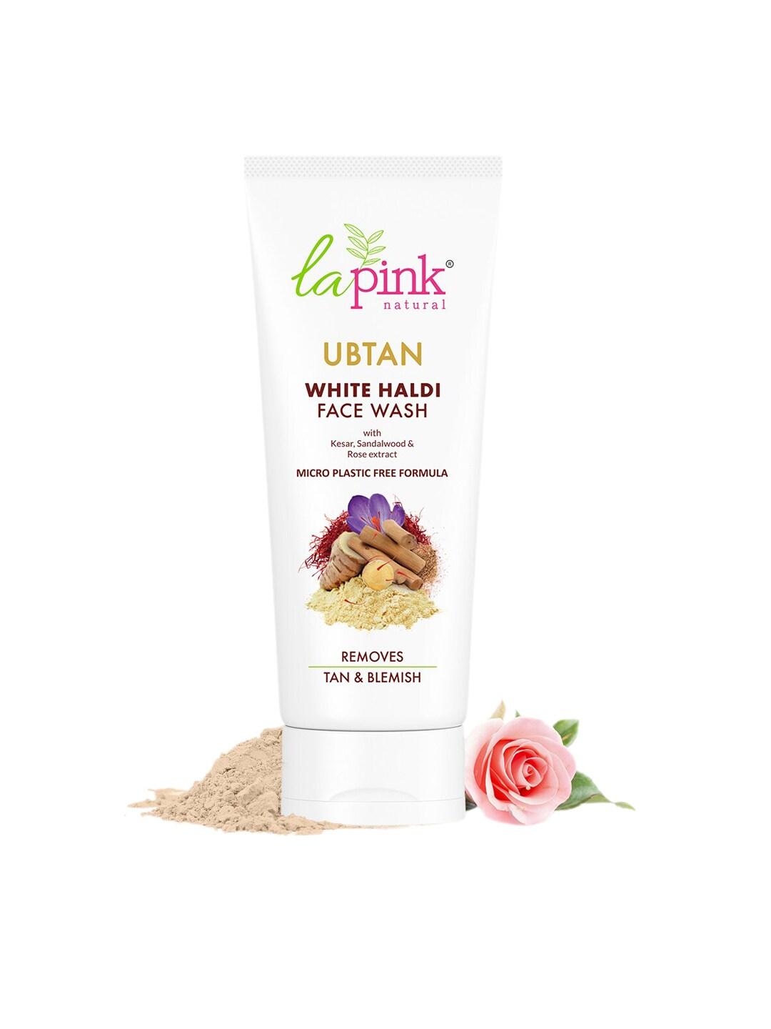 La Pink Ubtan White Haldi Face Wash With Kesar Sandalwood & Rose Extract - 100gm