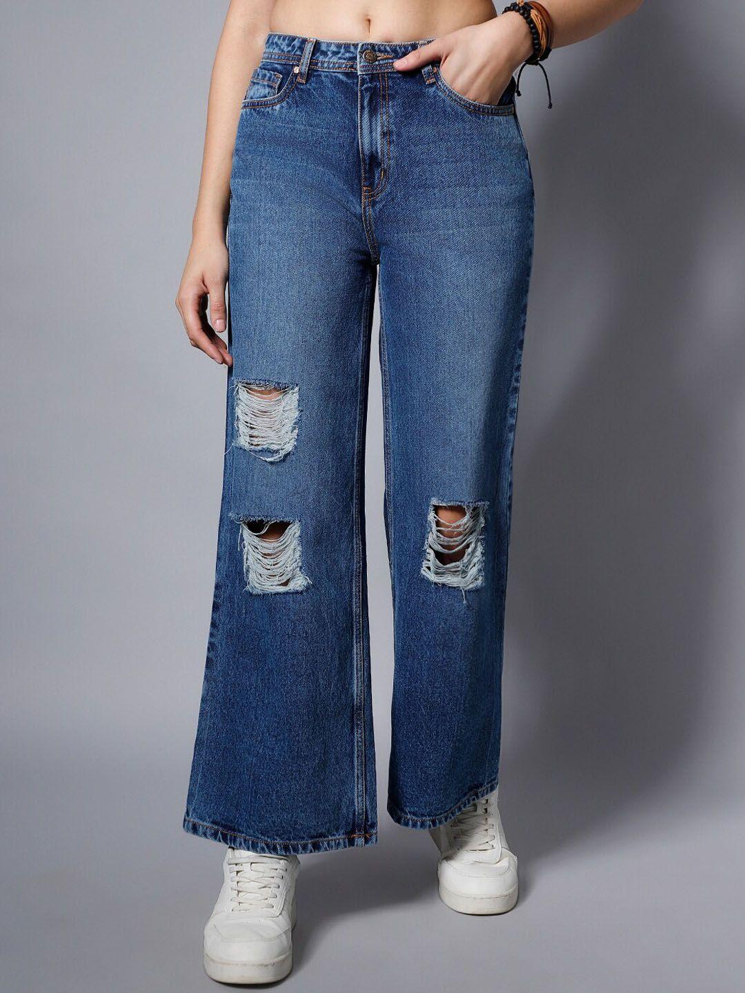 high-star-women-blue-wide-leg-high-rise-slash-knee-light-fade-jeans
