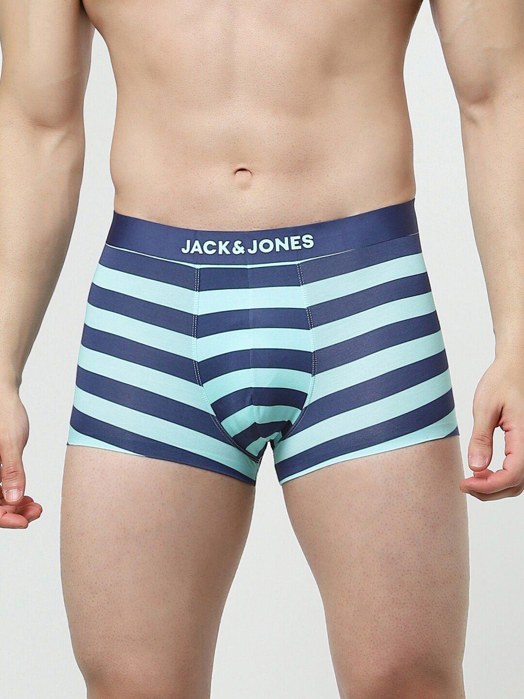 Jack & Jones Men Mid Rise Striped Trunks 1310050001