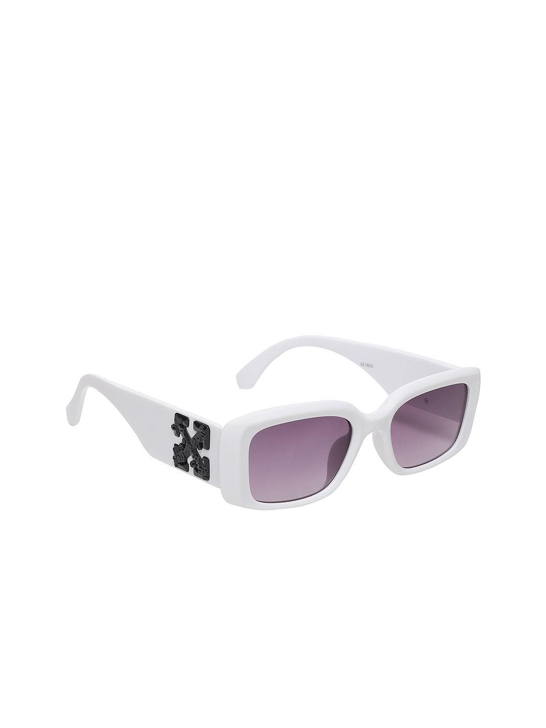 Swiss Design Unisex Purple Lens & White Other Sunglasses with UV Protected Lens