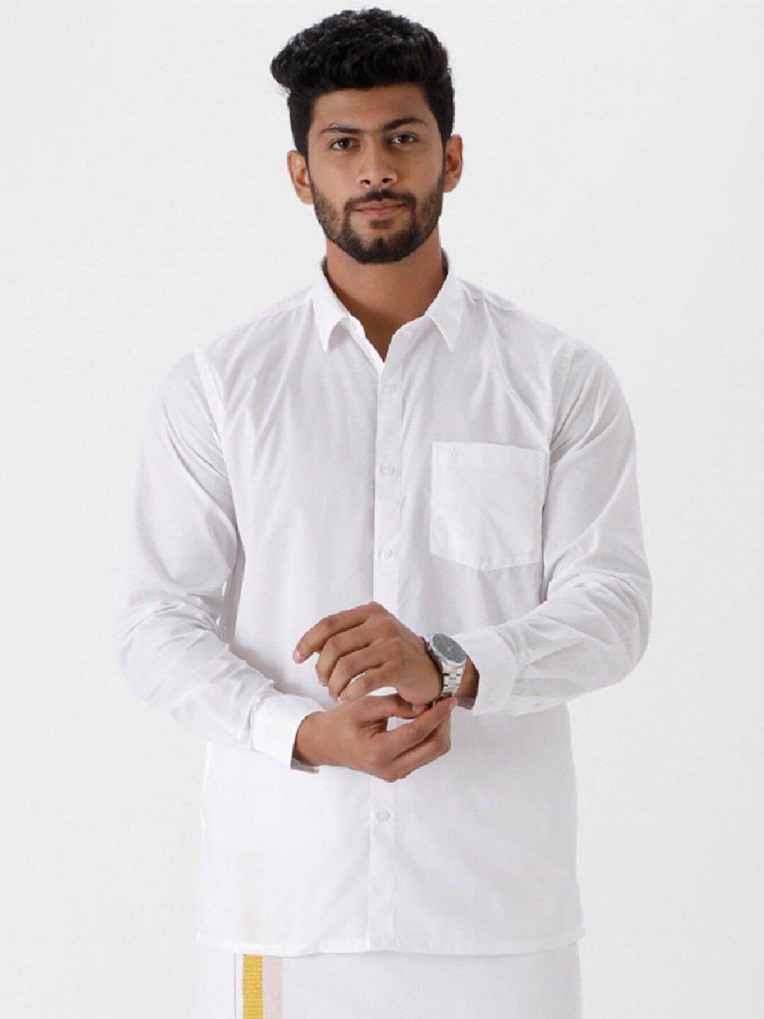 ramraj-spread-collar-pure-cotton-regular-fit-casual-shirt