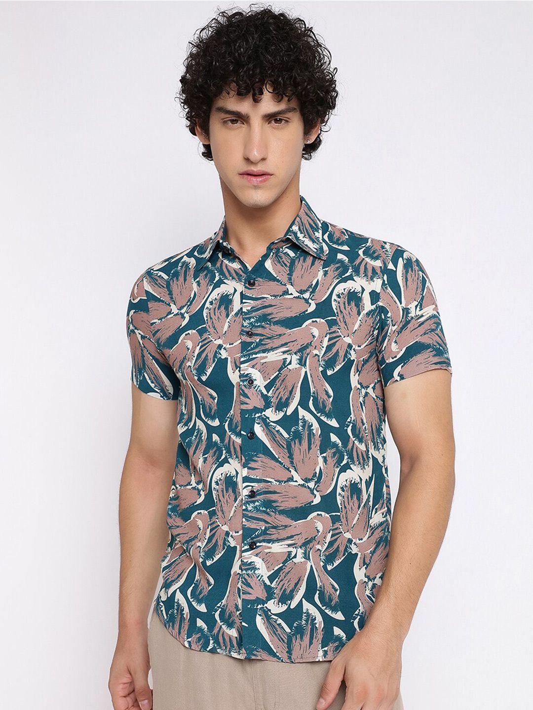Shurtz N Skurtz Abstract Printed Relaxed Fit Cotton Casual Shirt