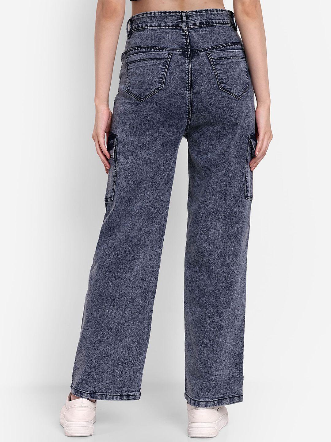 next-one-women-smart-wide-leg-high-rise-low-distress-stretchable-jeans