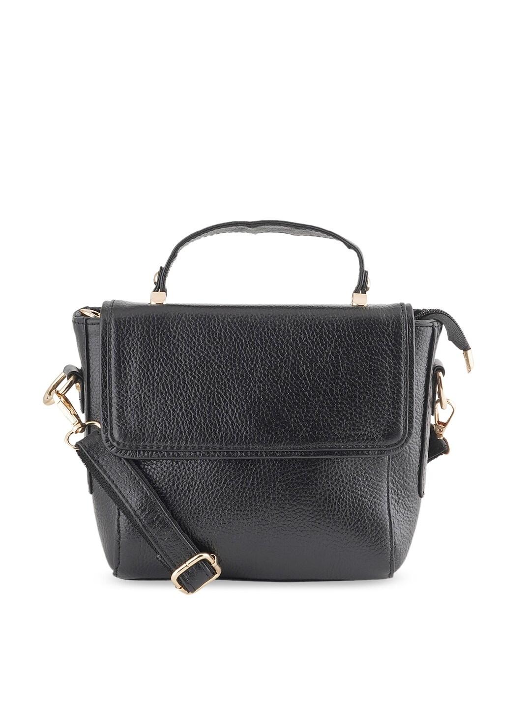 Style Shoes Textured Leather Structured Satchel Bag