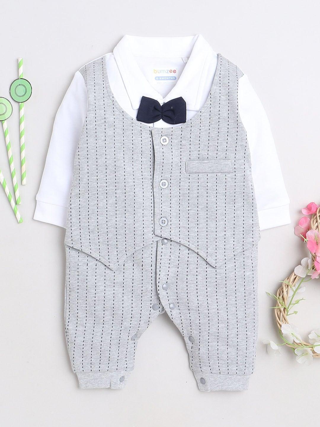 bumzee-infant-boys-striped-pure-cotton-rompers