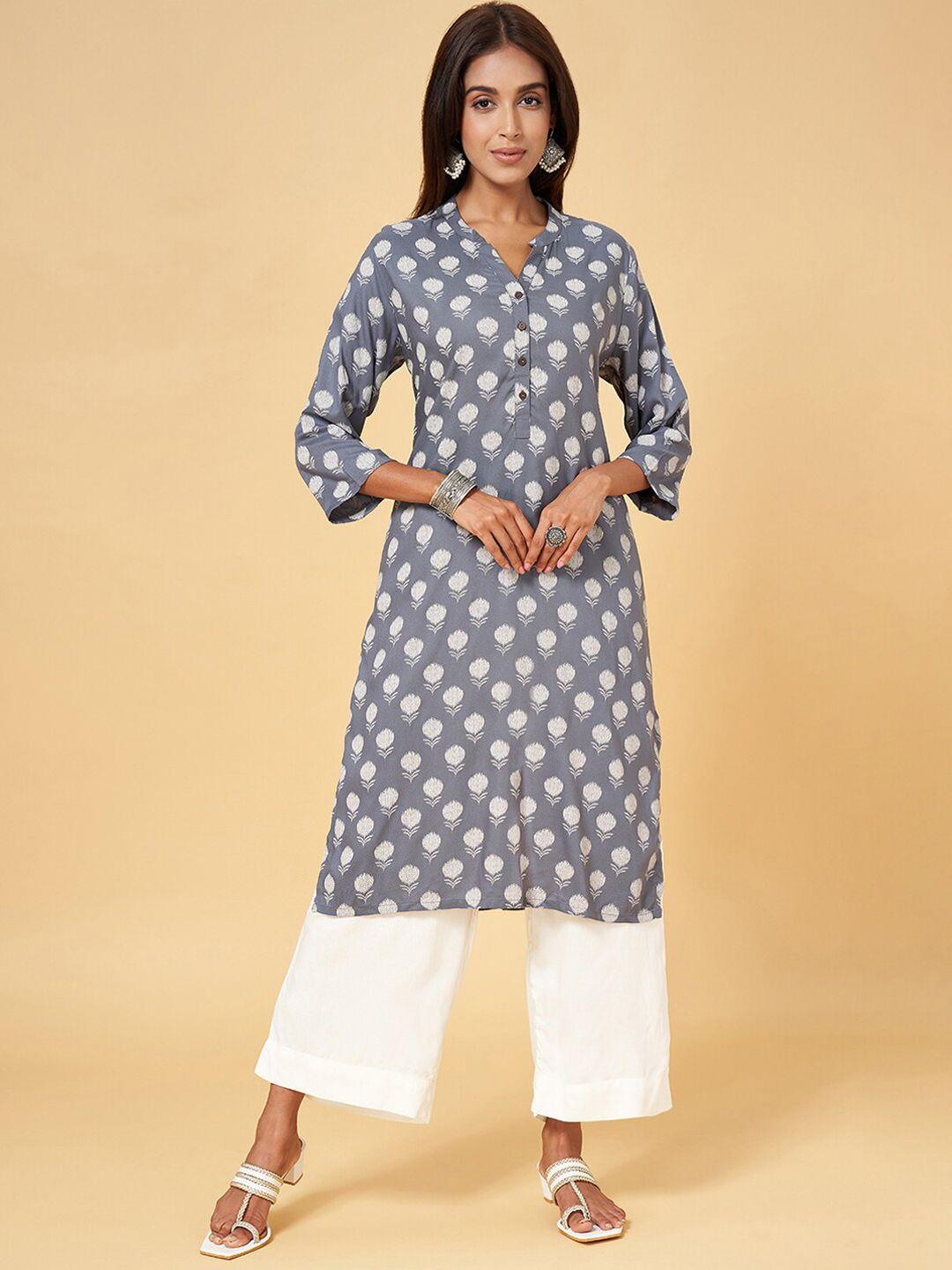 rangmanch-by-pantaloons-ethnic-motifs-printed-mandarin-collar-kurta